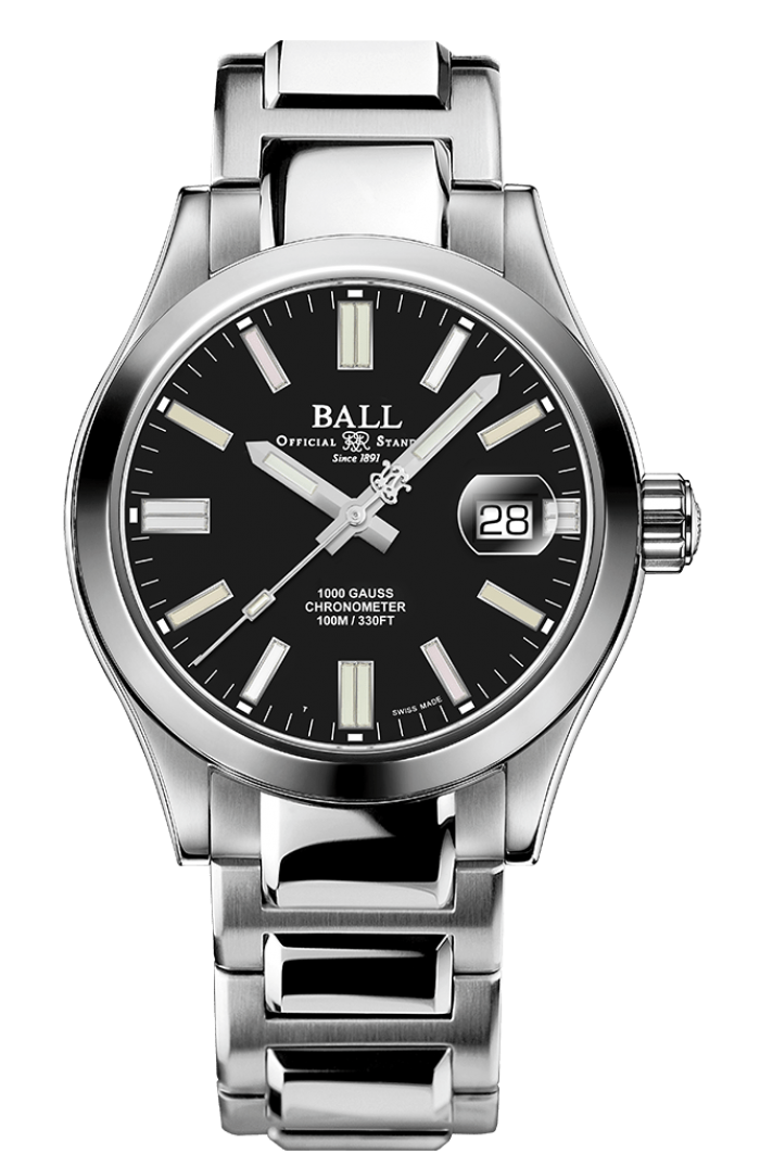 Ball Engineer III Legend II NM9016C-S5C-BKR black dial on a stainless steel bracelet