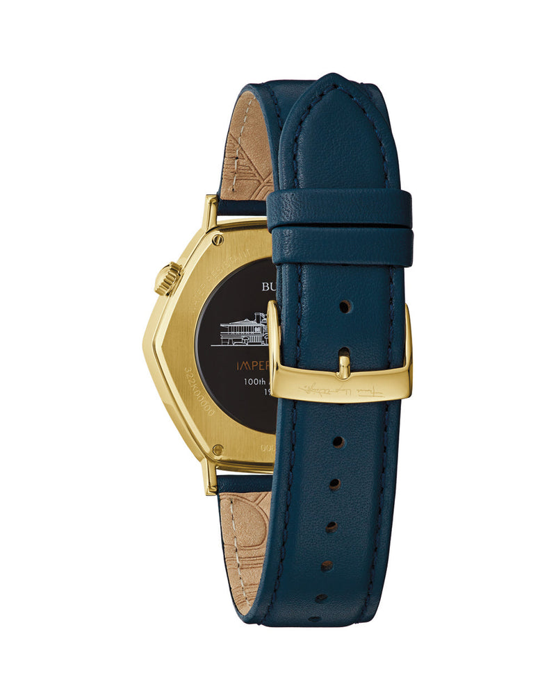 Bulova Limited Edition Frank Lloyd Wright Blue Leather Watch 97A177