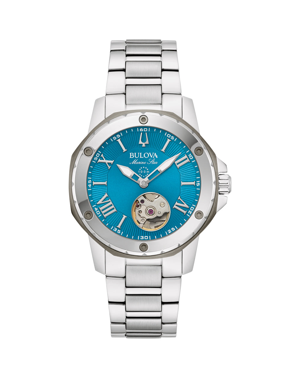 Bulova Marine Star Women's Automatic Watch with Blue Dial and Stainles