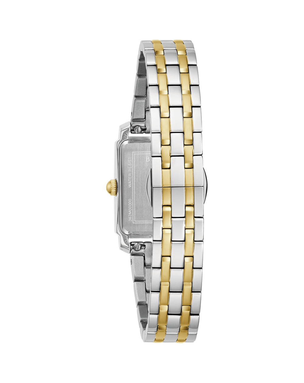 Bulova Timeless Elegance Stainless Steel Watch with White Dial Model 98P220