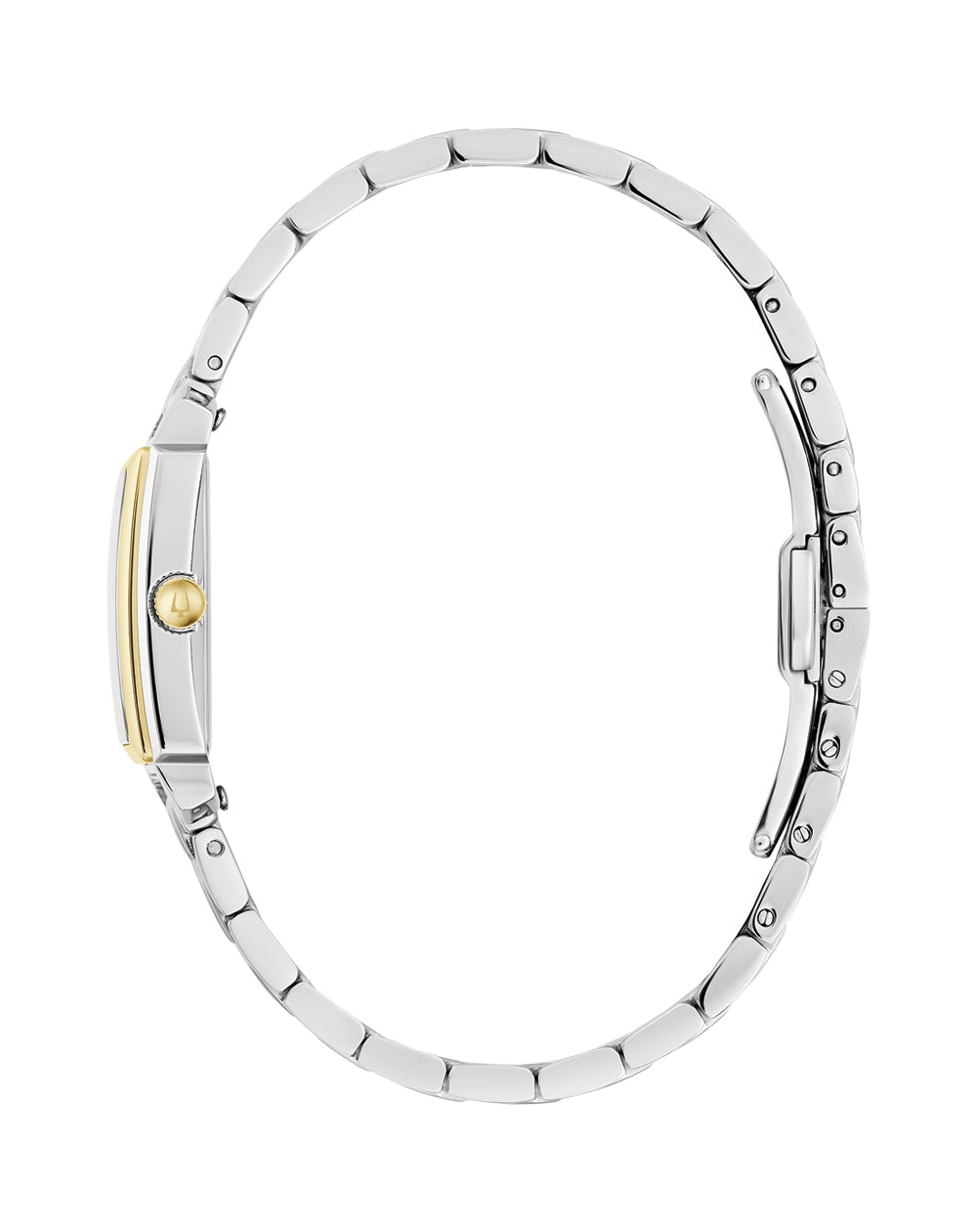 Bulova Timeless Elegance Stainless Steel Watch with White Dial Model 98P220