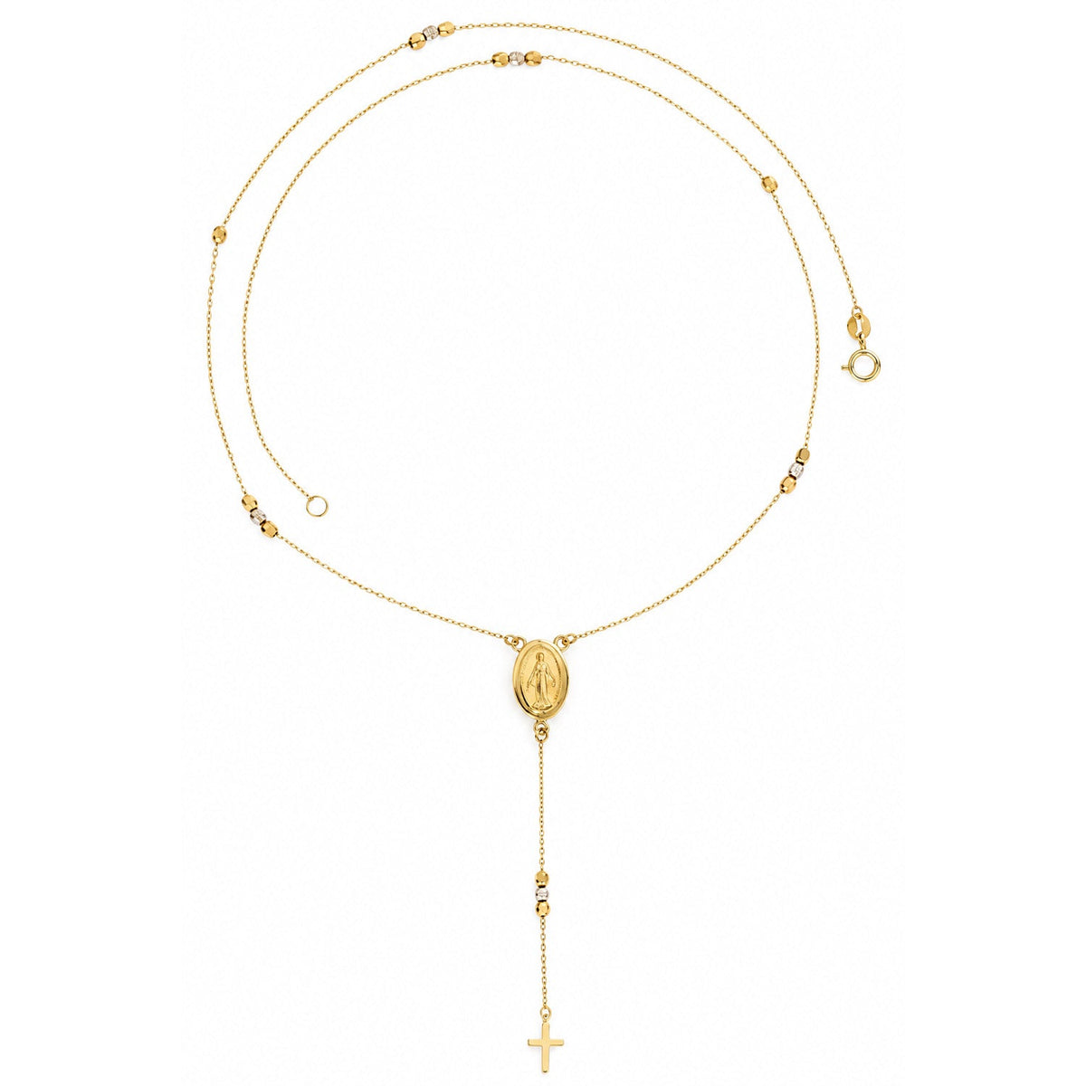 Fine Gold 9K Yellow Gold Rosary Y Necklace 45-50cm 9YN0308 9YN0308 front packshot