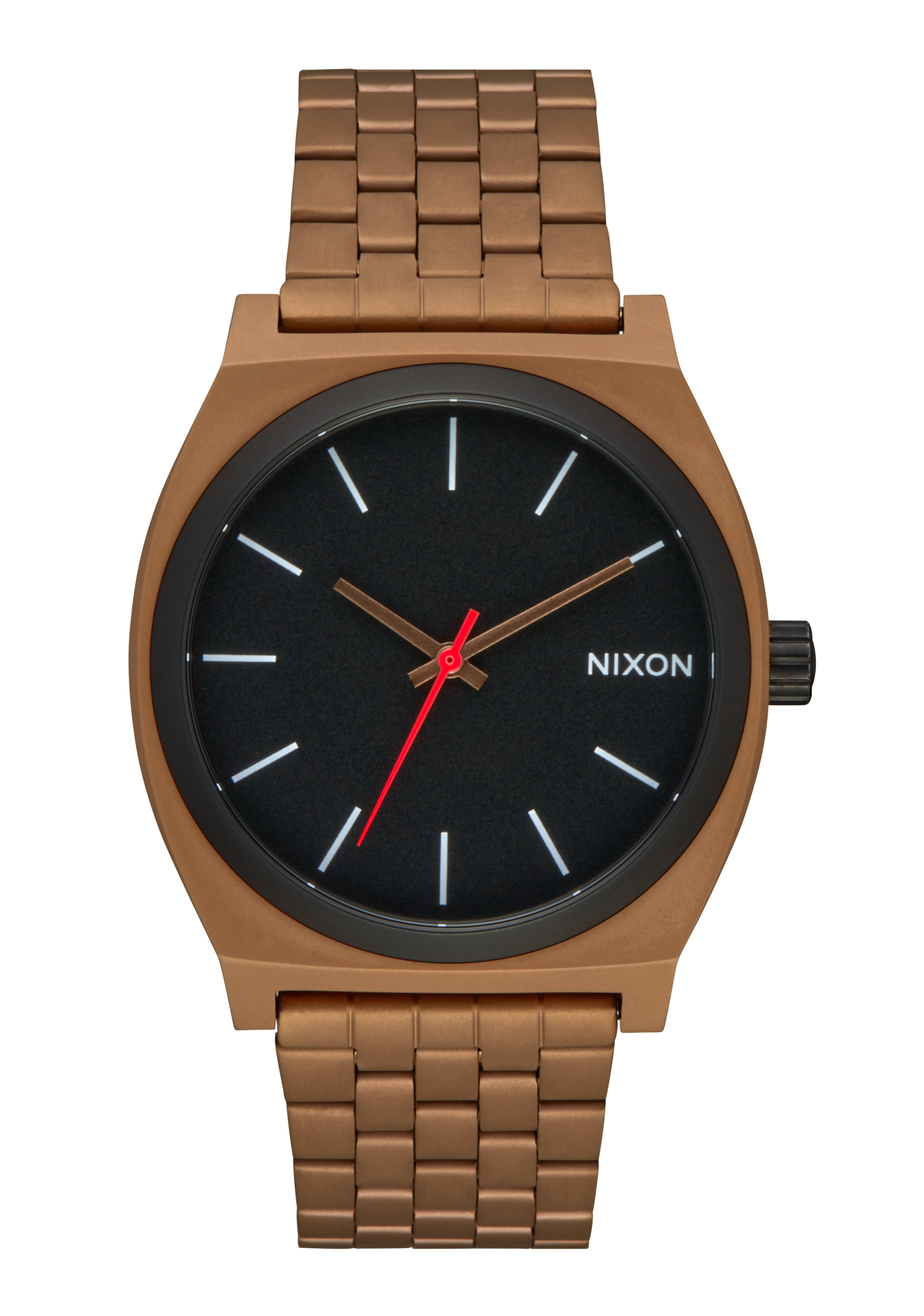 Nixon Time Teller Stainless Steel Black Dial Mens Watch A045 5145