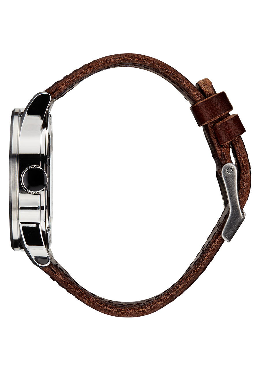 Nixon Sentry Leather Blue / Brown Watch A105-1524-00