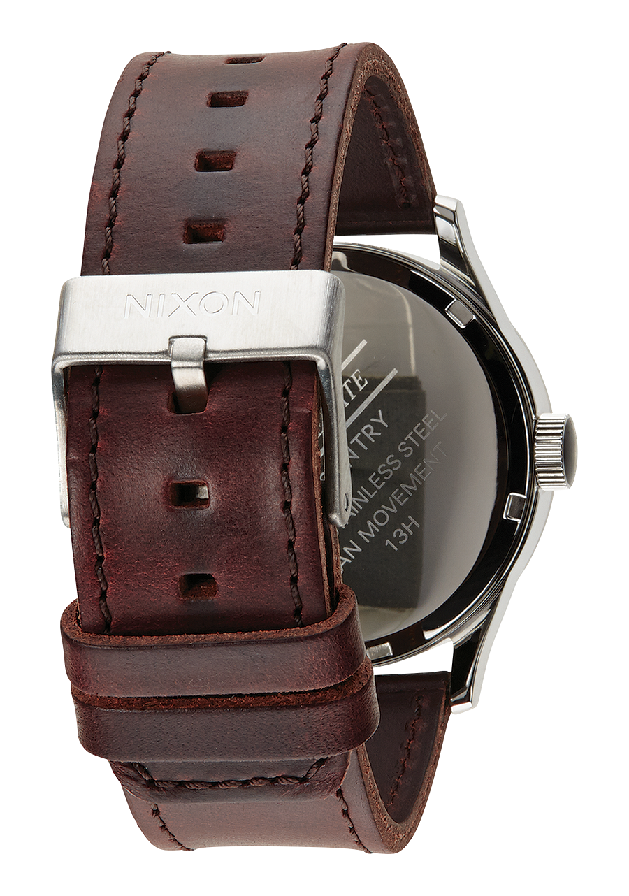 Nixon Sentry Leather Blue / Brown Watch A105-1524-00