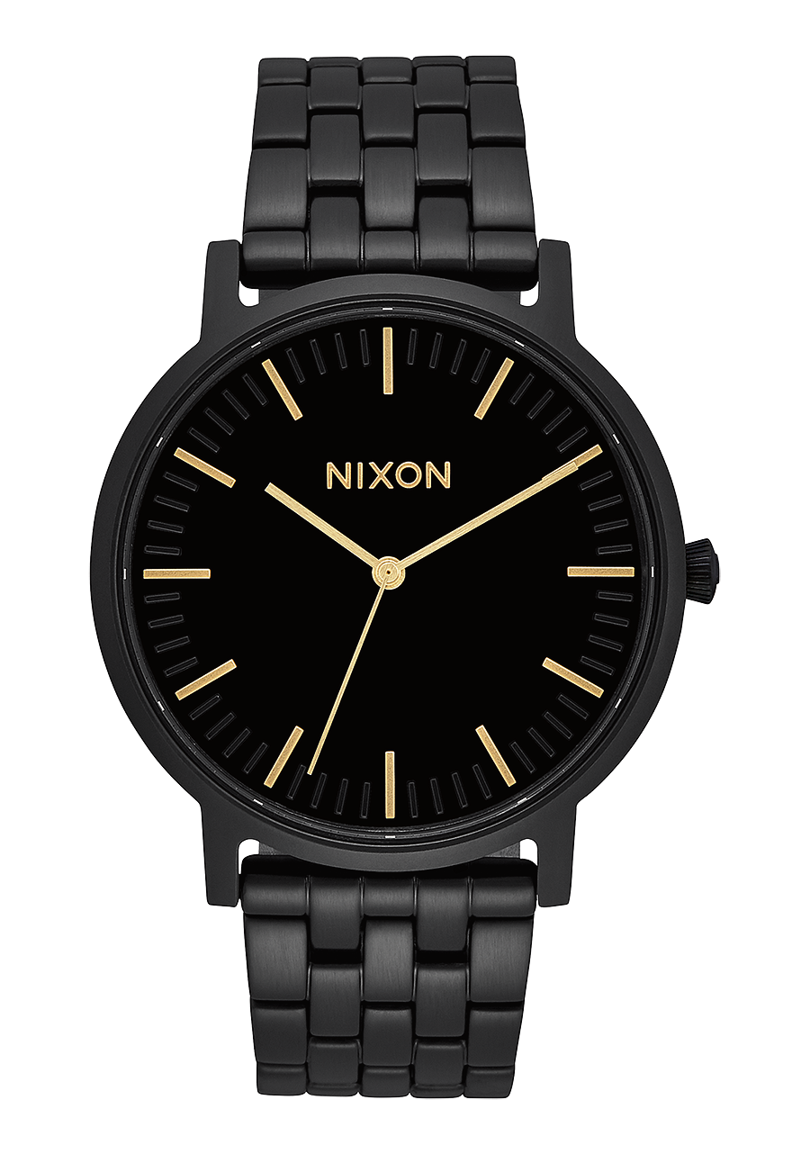 Nixon Porter All Black / Gold Watch A1057-1031-00