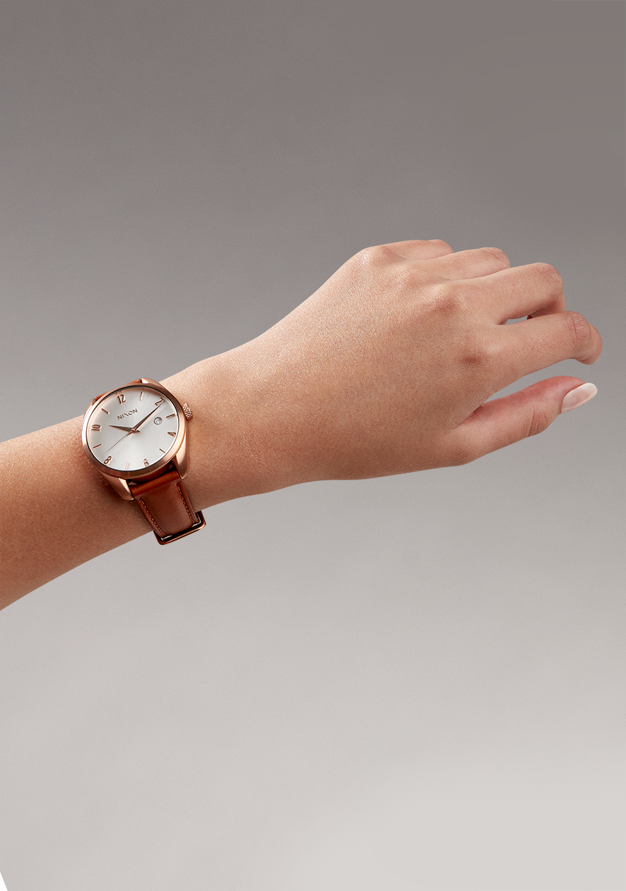 Nixon Thalia Leather White Dial Womens Watch A1343-1045-00