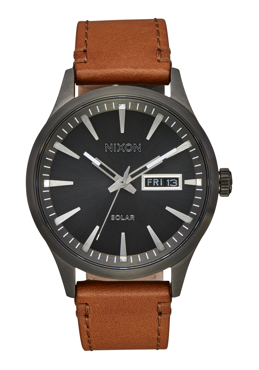 Nixon men's leather watch best sale