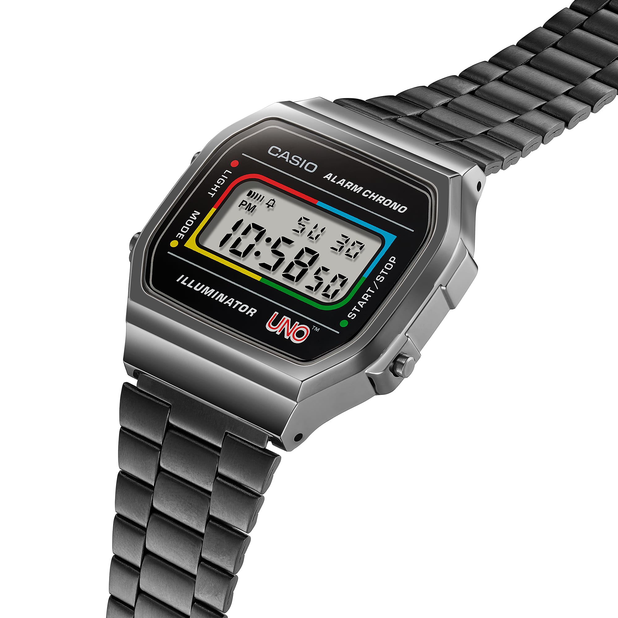 Casio Vintage UNO Colaboration Stainless Steel Watch A168WEUC-1A