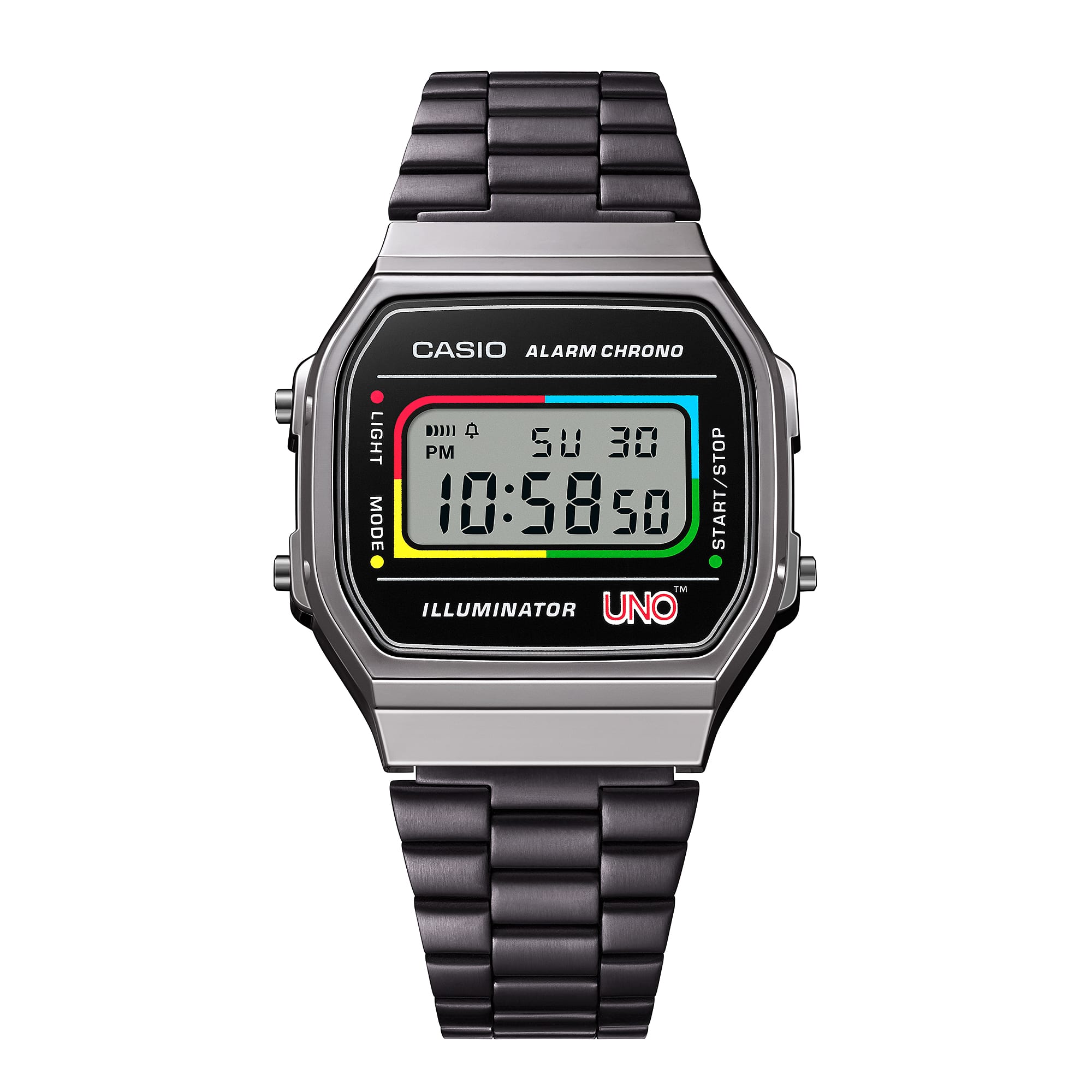 Casio Vintage UNO Colaboration Stainless Steel Watch A168WEUC-1A