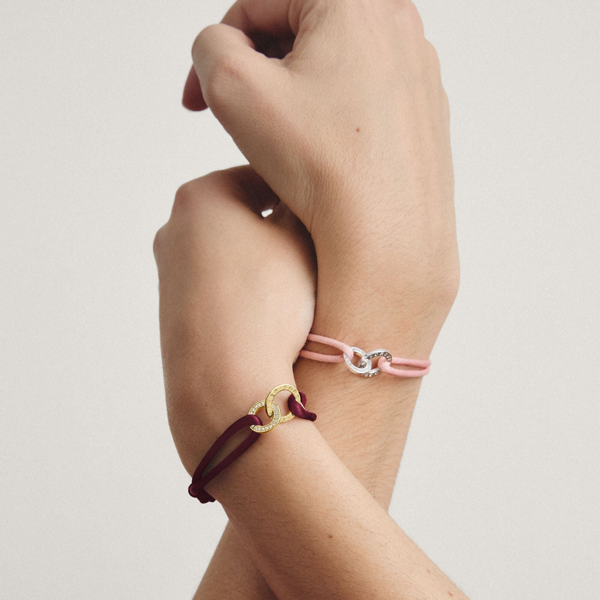 Thomas Sabo Textile bracelet Together red with zirconia TA2240MREY