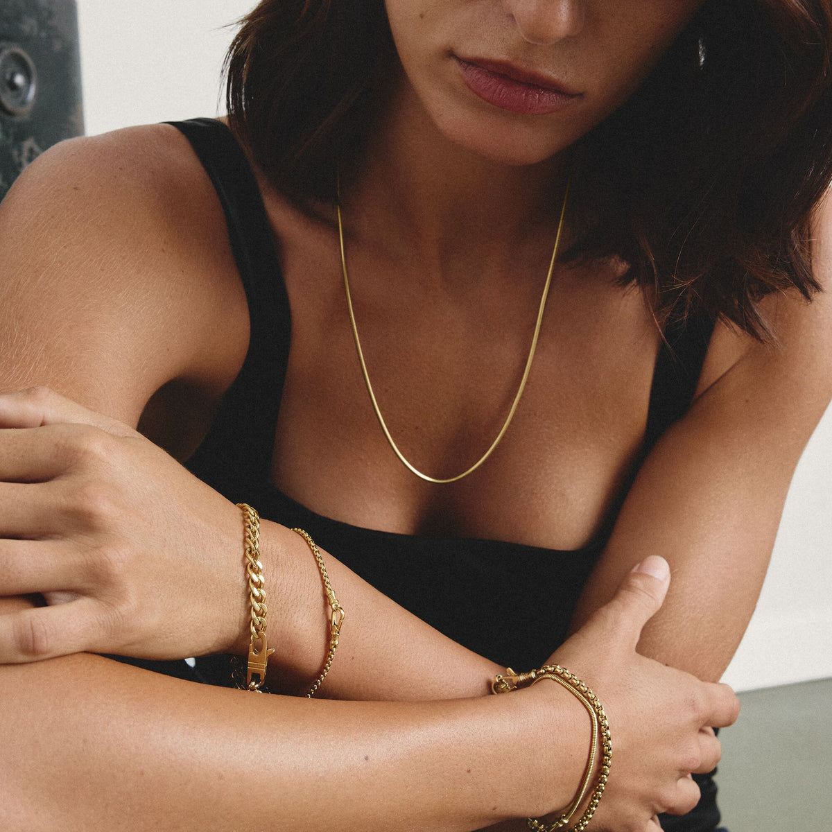 Thomas Sabo Gold-Tone Stainless Steel Box Chain Bracelet 2.7mm TA2249SY-16 view 4