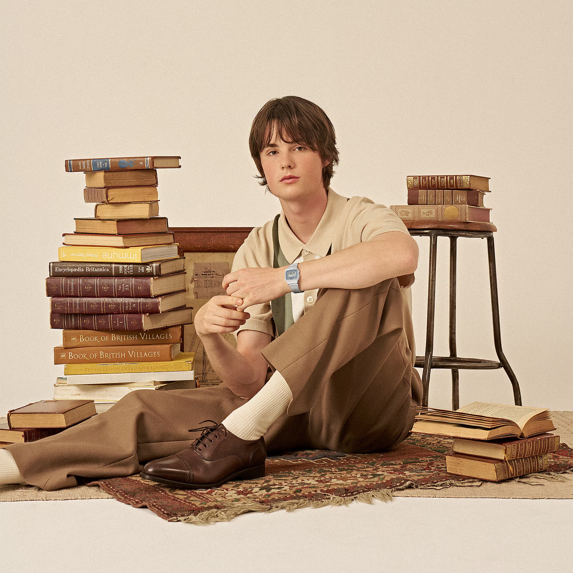 Casio Vintage Silver Stainless Steel Band and Dial Watch A700WM-7A