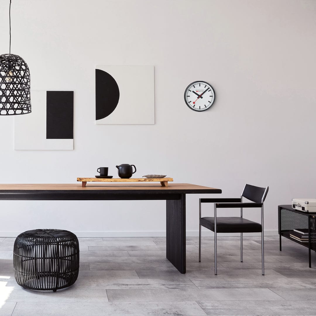 Mondaine Black Wall Clock 25CM A990.CLOCK.12SBB