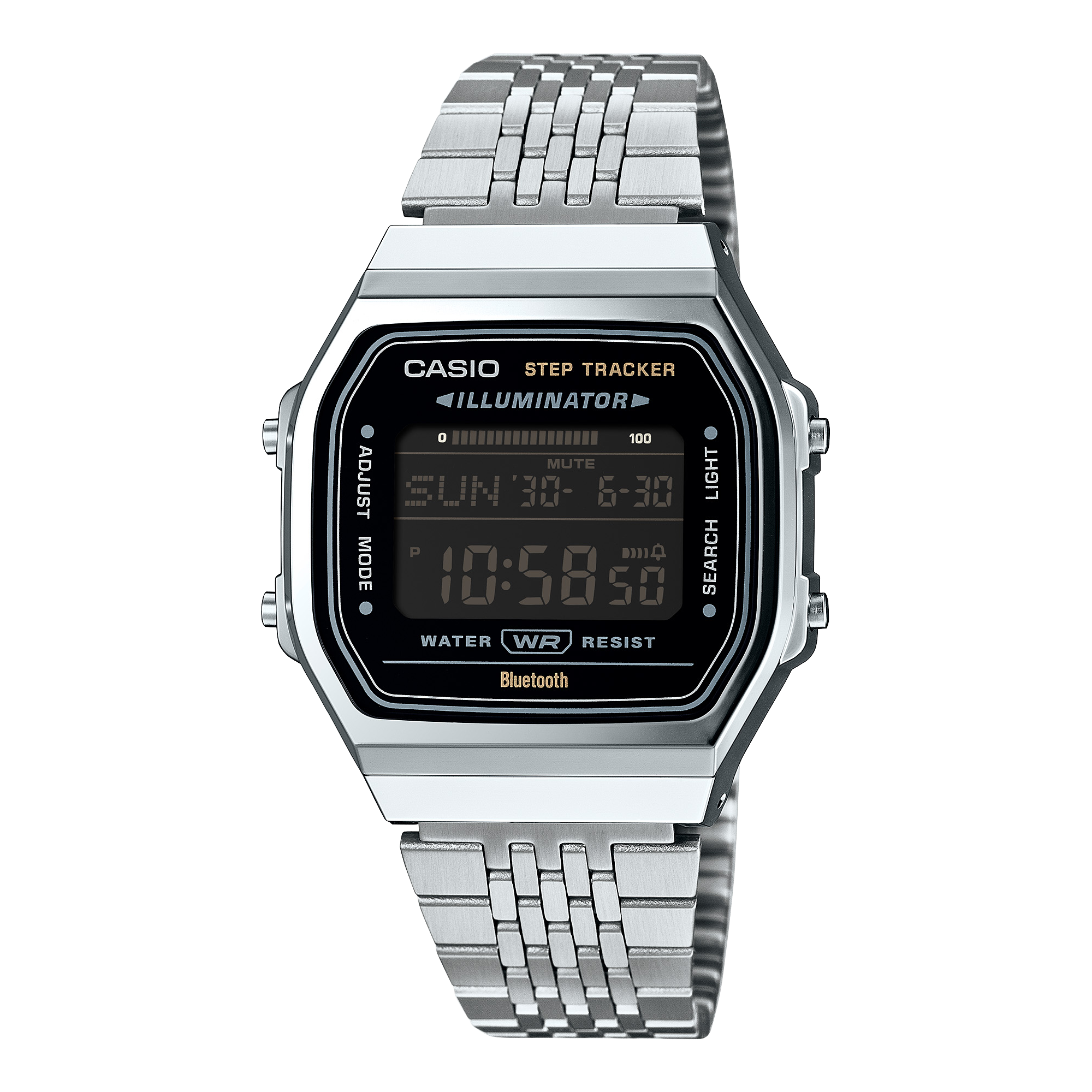 Casio Vintage Silver Stainless Steel Watch