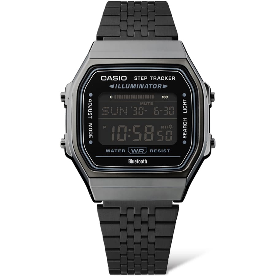 Casio Vintage Black Stainless Steel Watch ABL100WEGG-1B