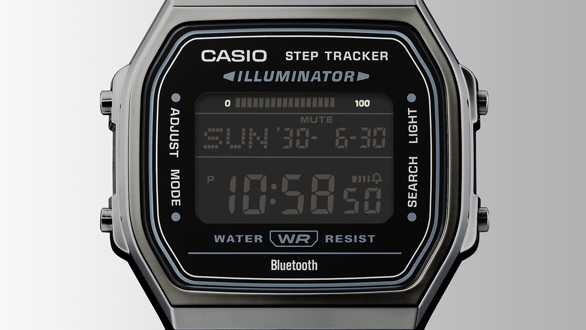 Casio Vintage Black Stainless Steel Watch ABL100WEGG-1B