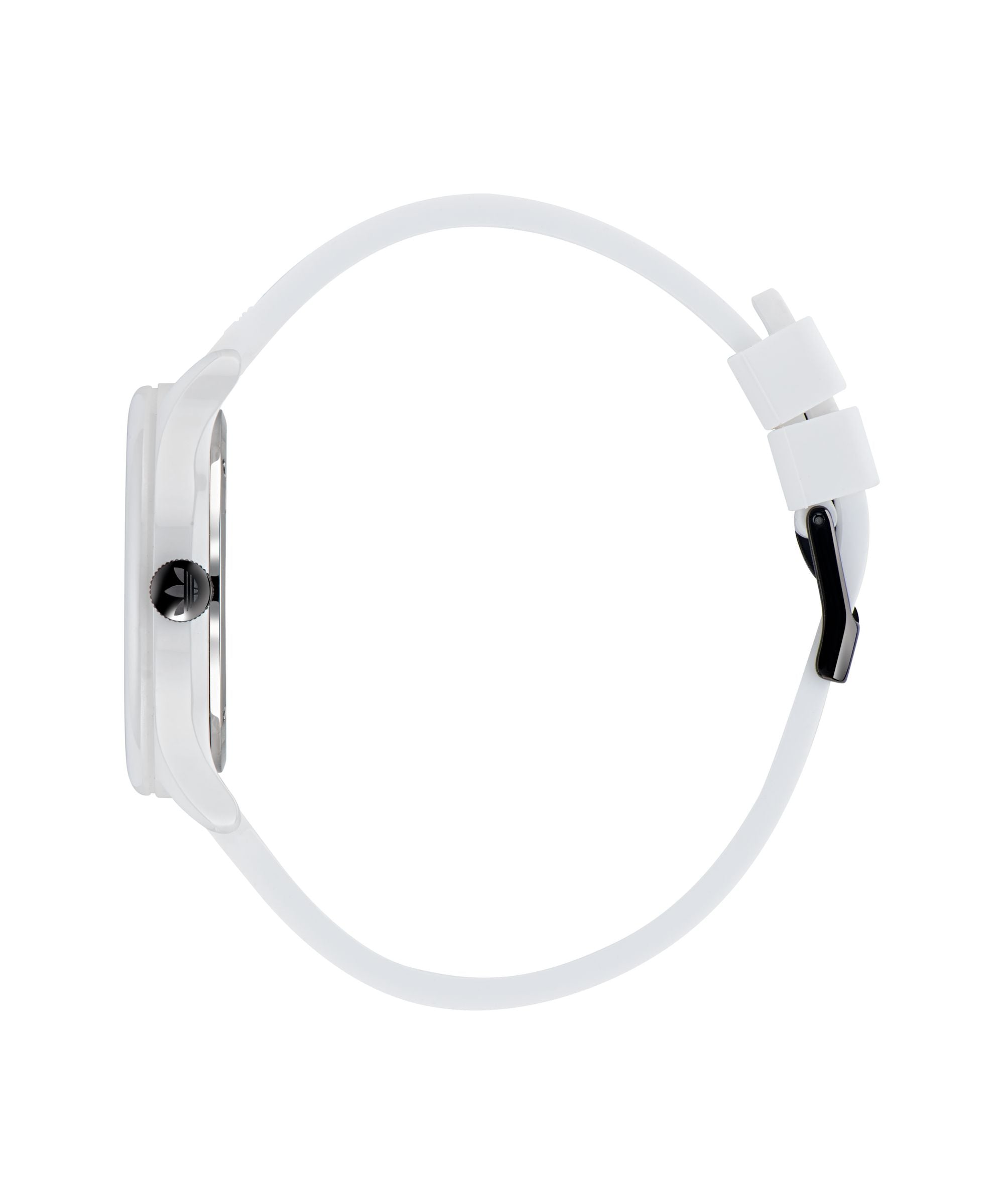 Adidas Code One 40mm White Dial White Silicone Strap Watch AOSY23030