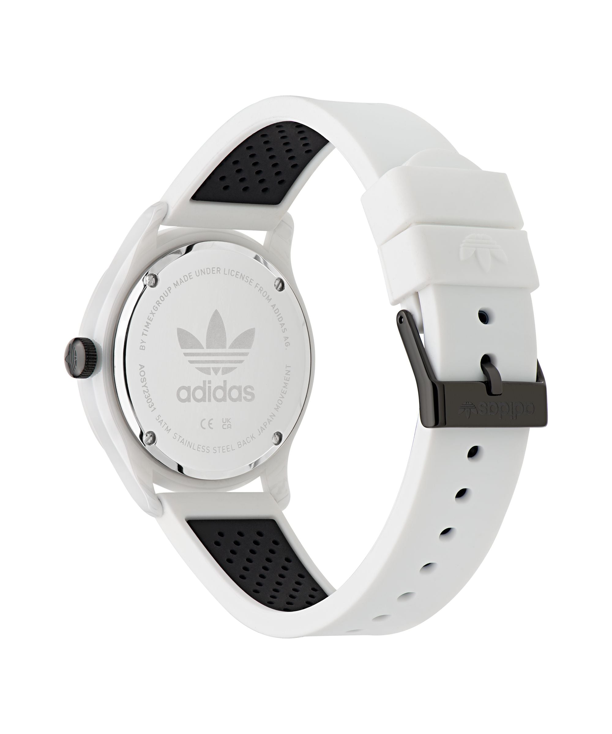 Adidas Code One 40mm White Dial White Silicone Strap Watch AOSY23030