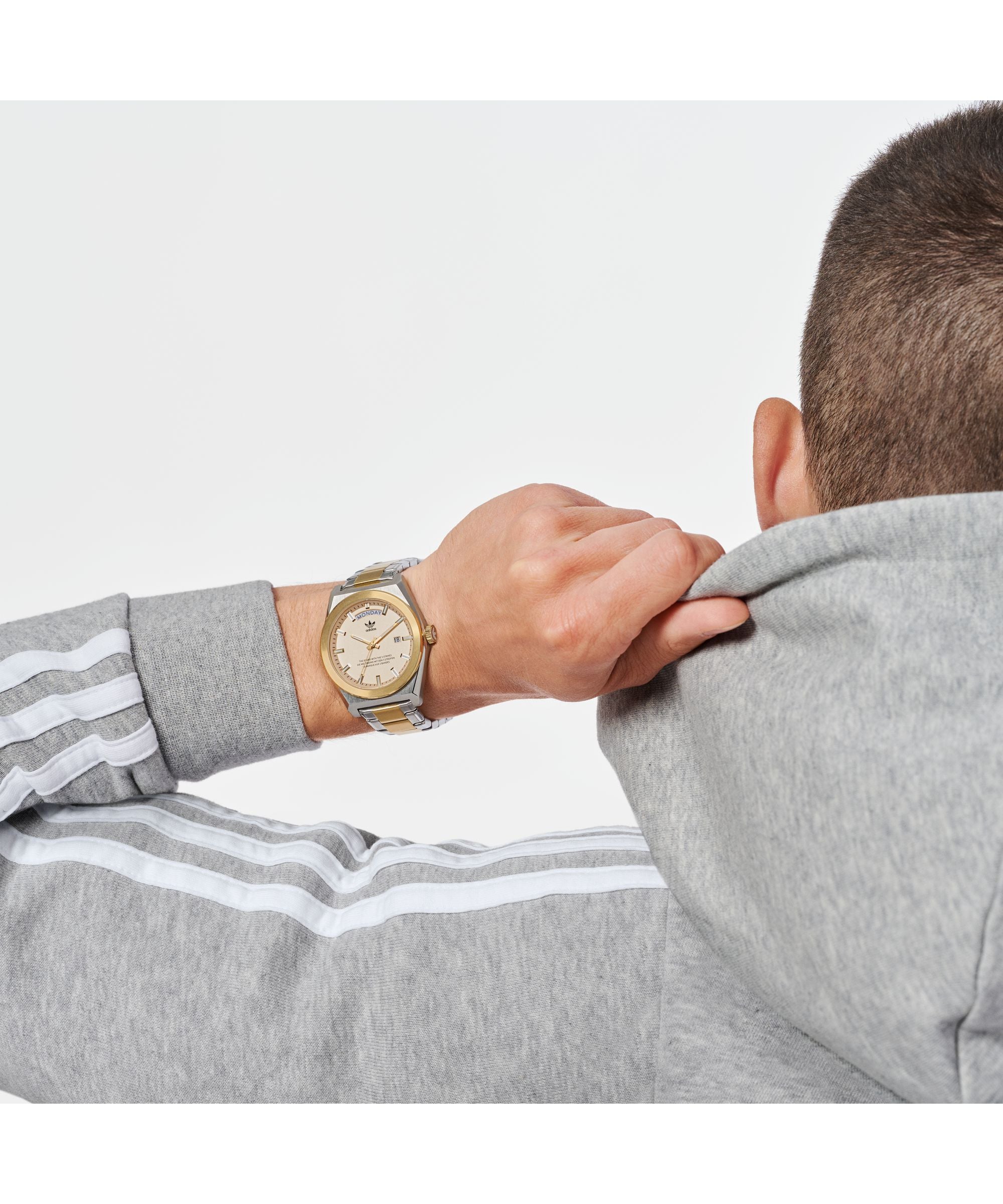 Adidas Code Five 40mm Two Tone Stainless Steel Watch AOSY23542