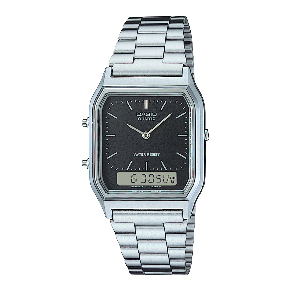 Casio Quartz Analog and Digital Black Dial Watch AQ230A-1D
