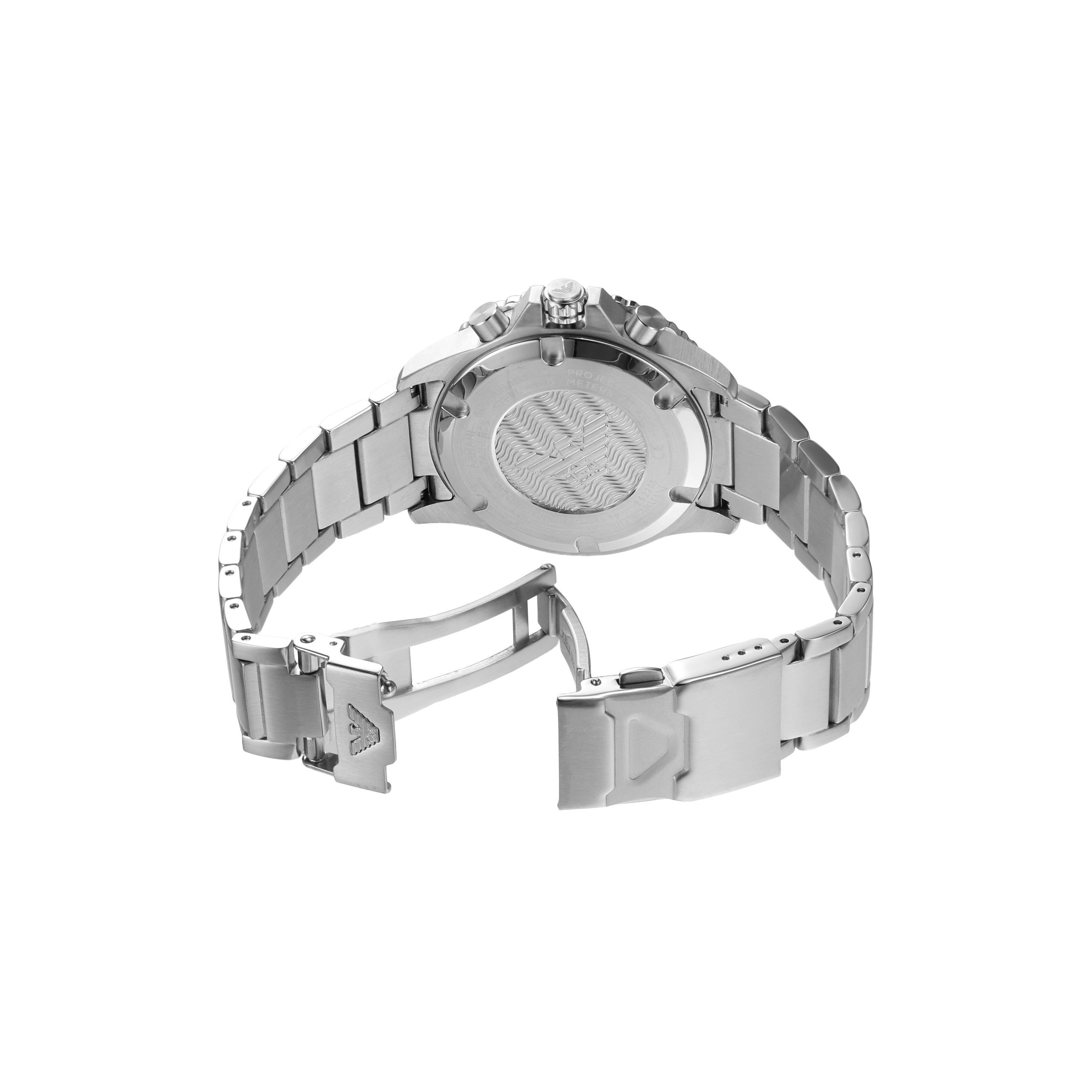 Emporio Armani Green Dial Eco Stainless Steel Chronograph Watch AR11500