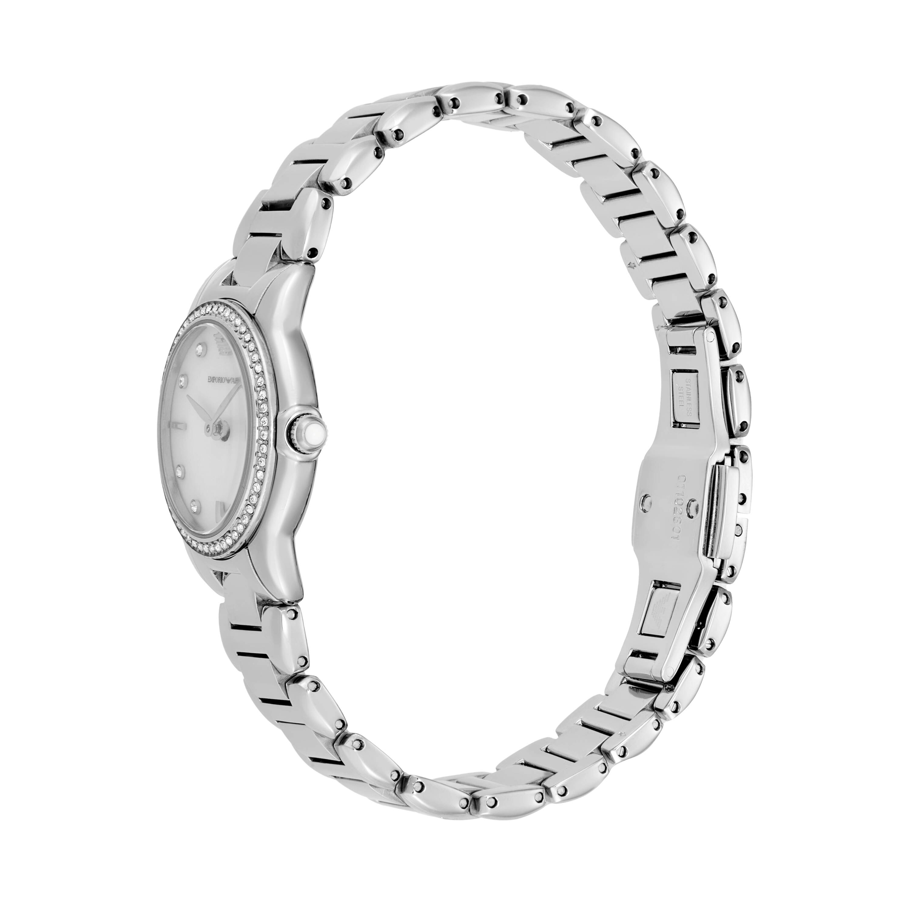 Emporio Armani White Dial Stainless Steel Watch AR11669