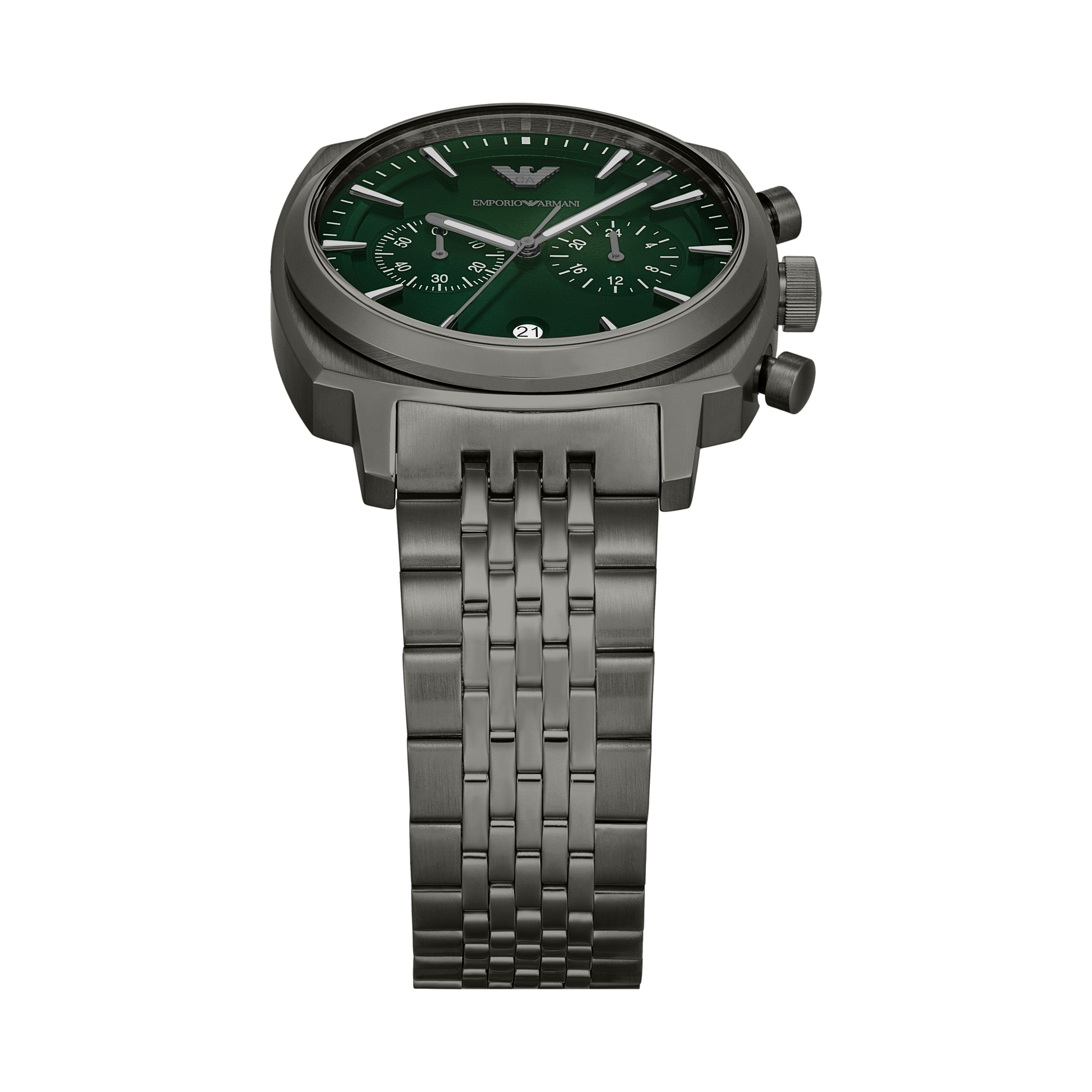 Emporio Armani Green Dial Gunmetal Watch AR11689