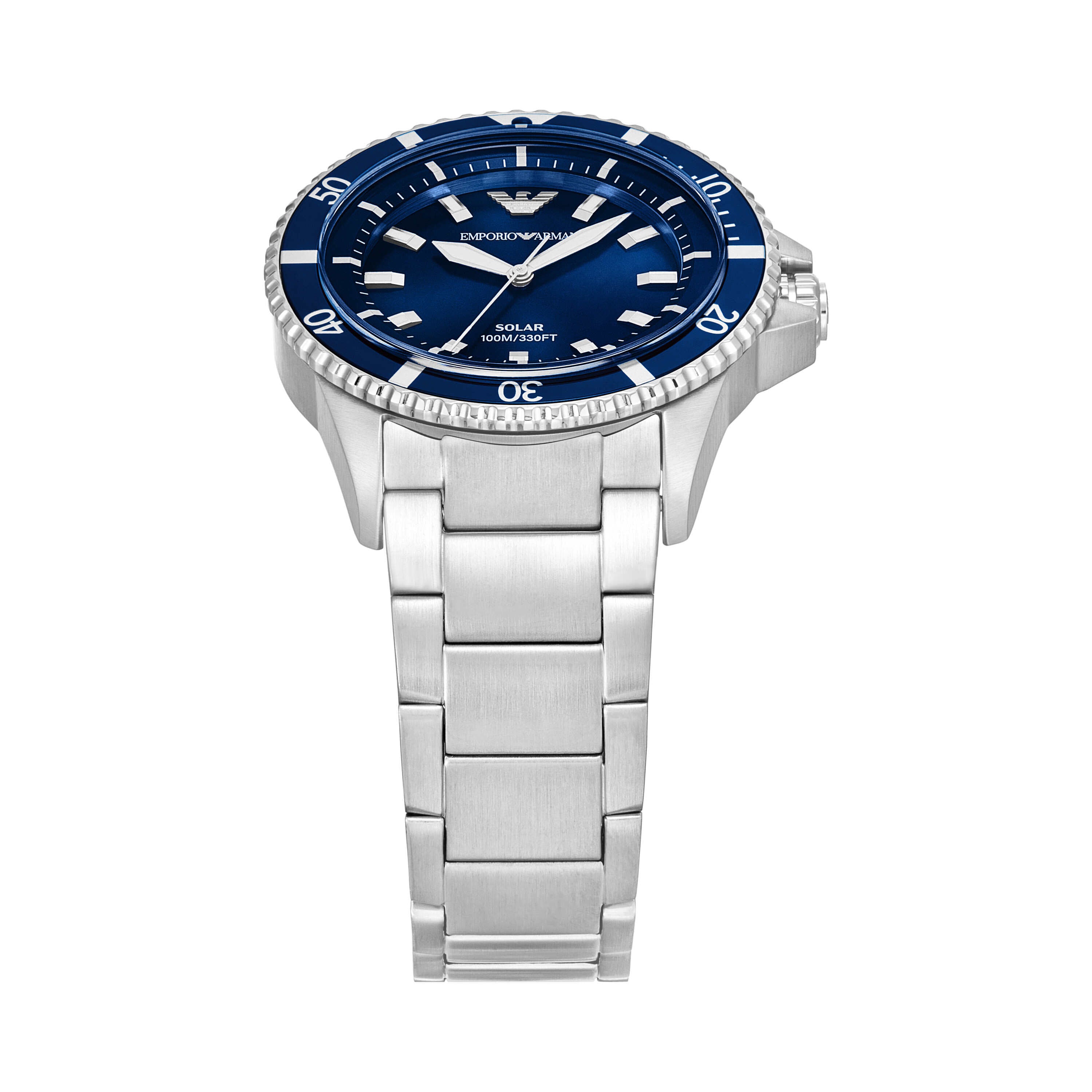 Armani World Explorer Solar Powered Stainless Steel Watch AR11697