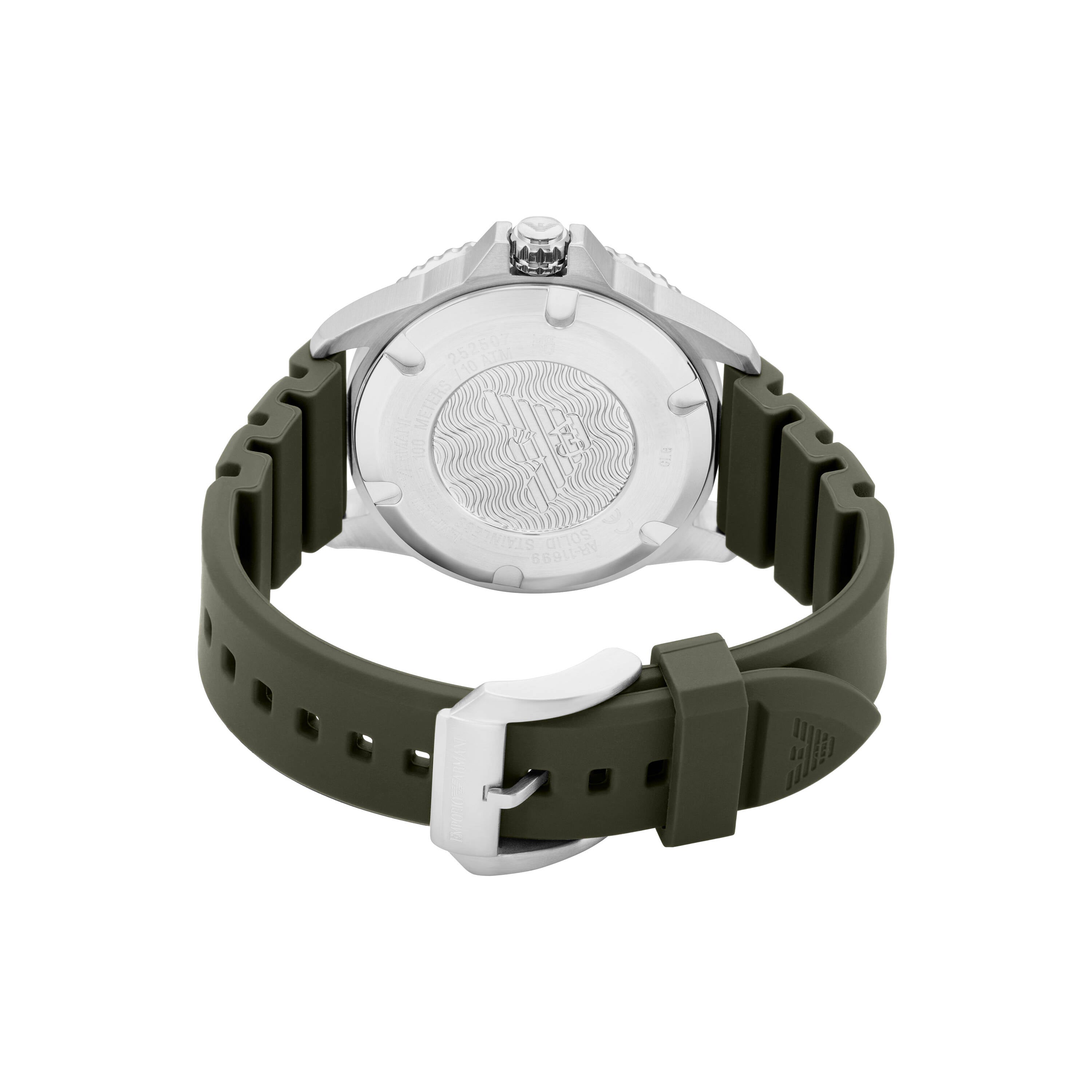 Armani World Explorer Solar Powered Green Silicone Watch AR11699