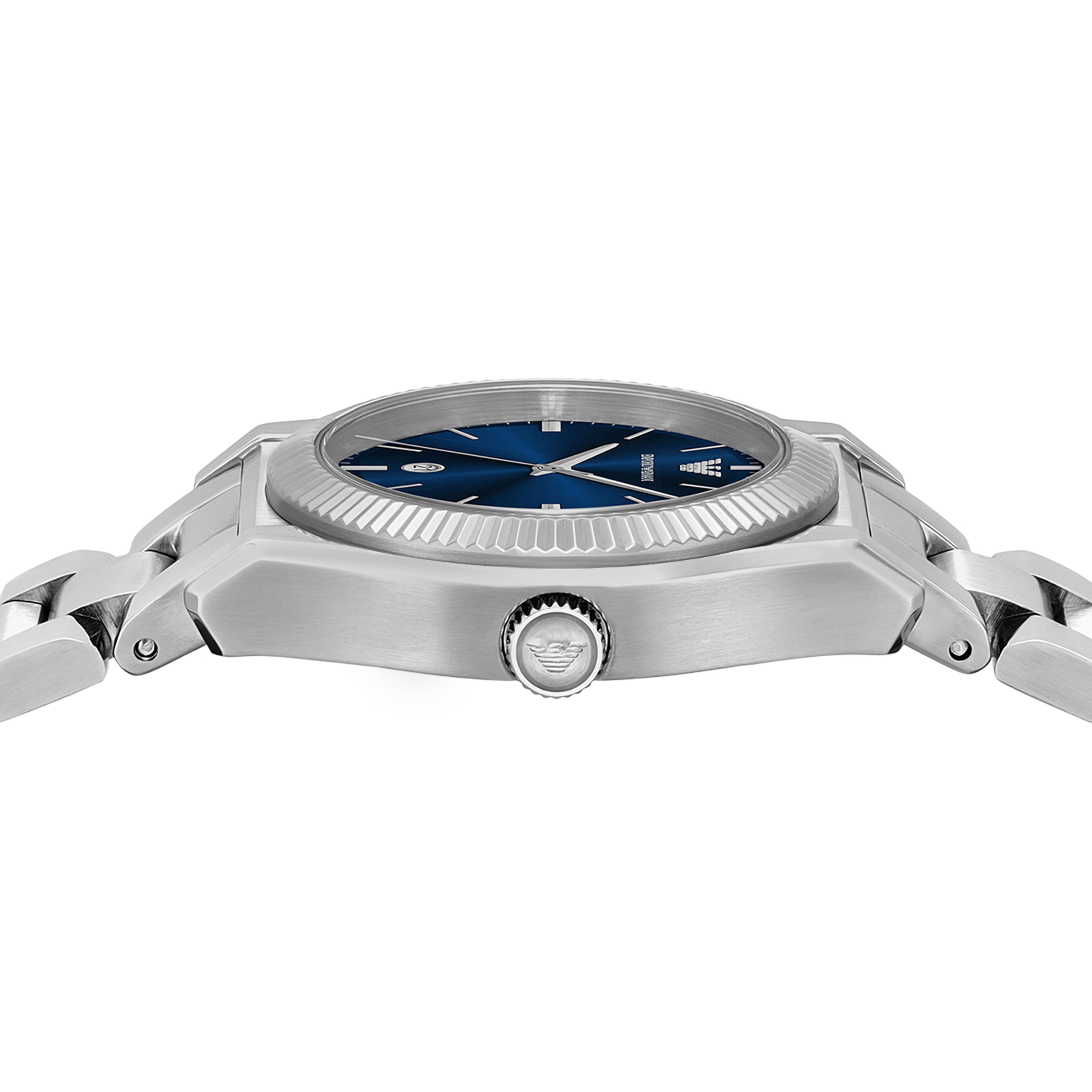 Emporio Armani Blue Dial Silver Stainless Steel Watch AR11717