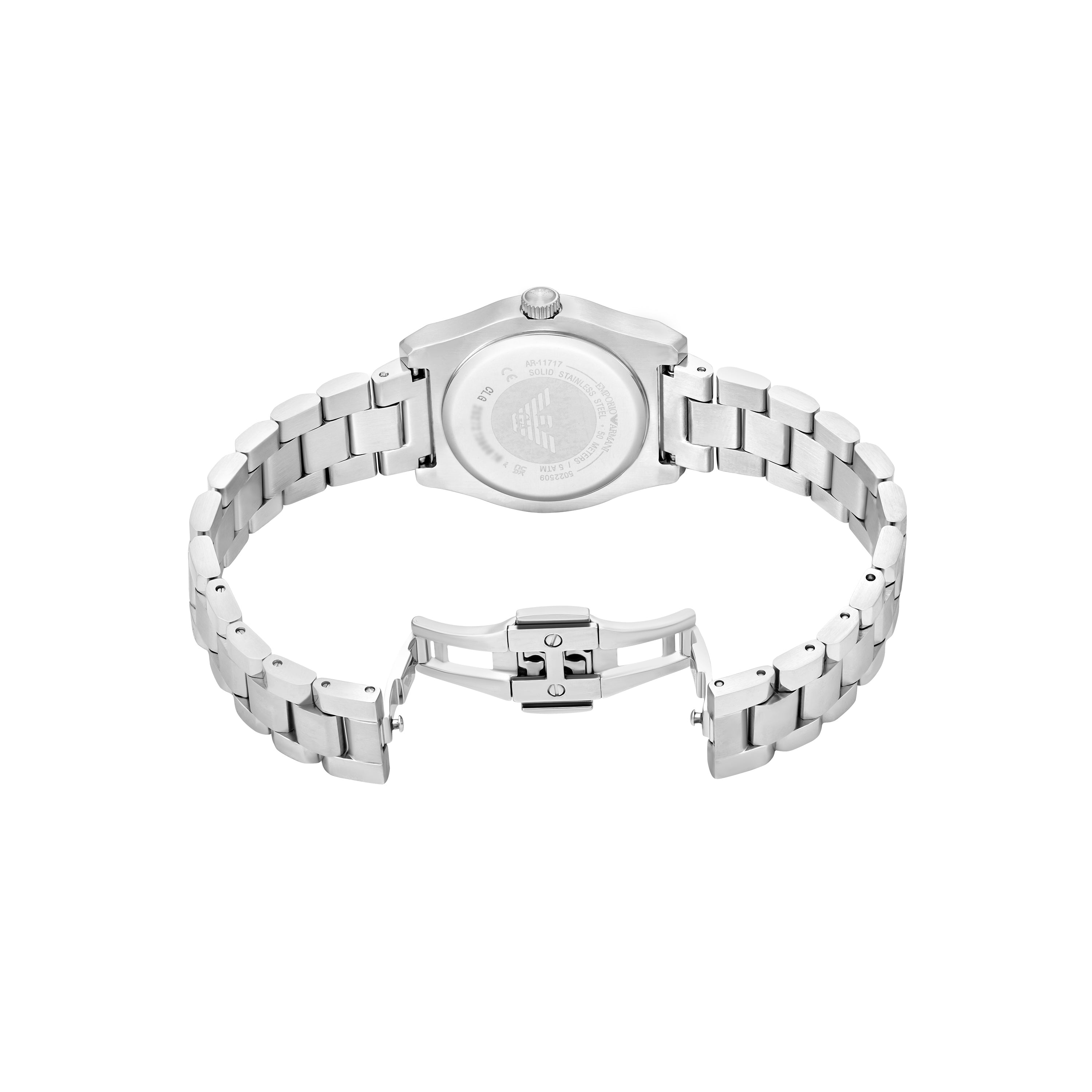 Emporio Armani Blue Dial Silver Stainless Steel Watch AR11717