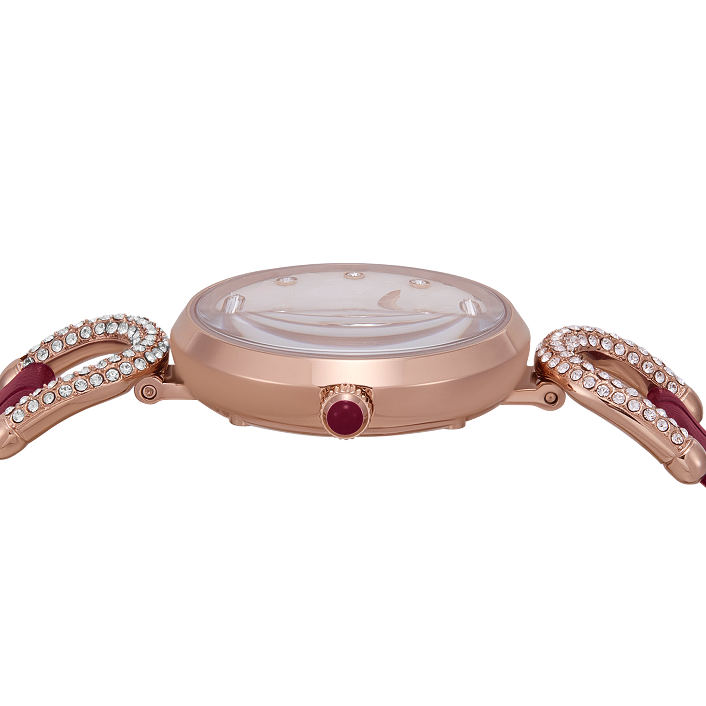 Emporio Armani Analogue Burgundy Leather Strap Watch AR11737