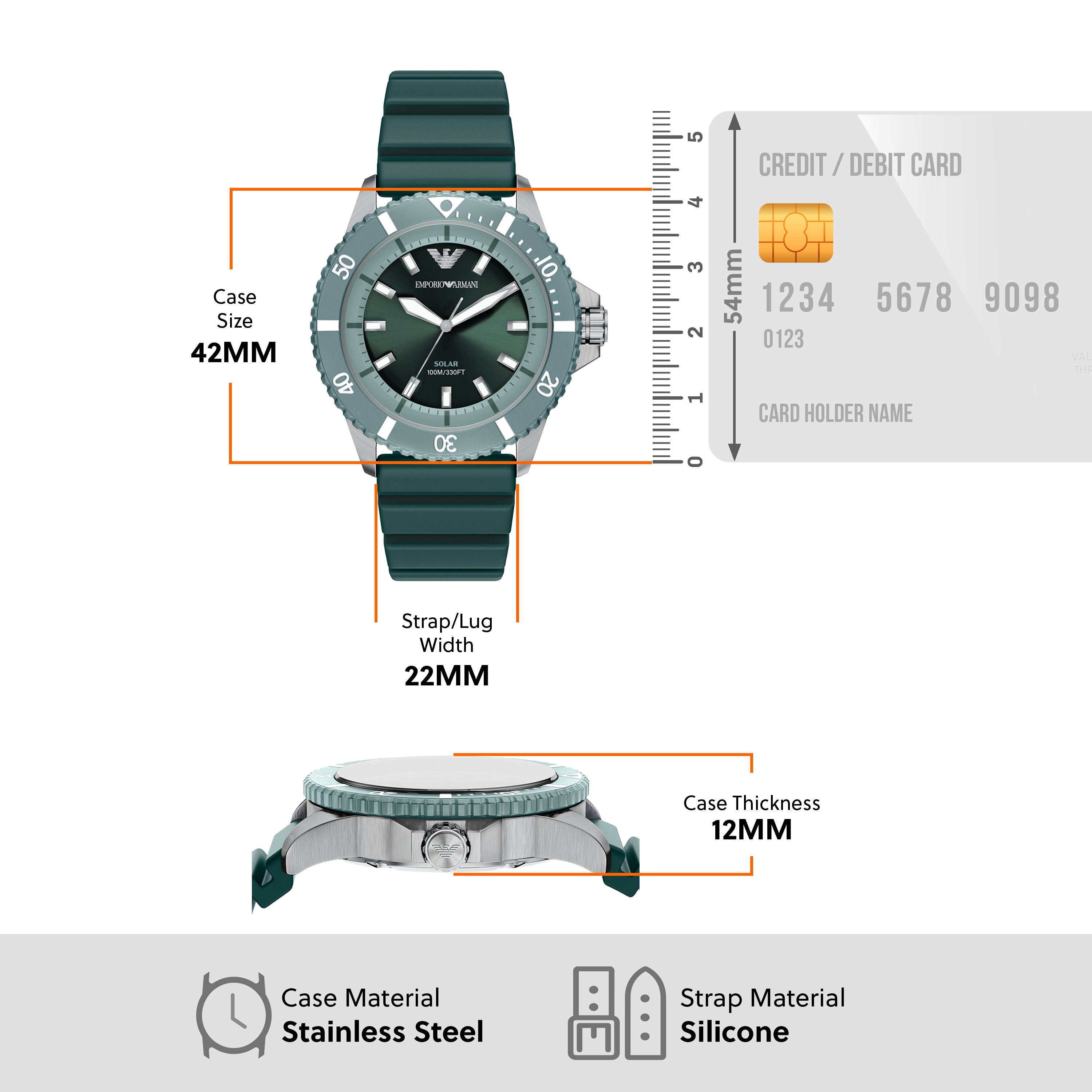 Emporio Armani World Explorer Solar-Powered 42mm Men's Watch AR11786