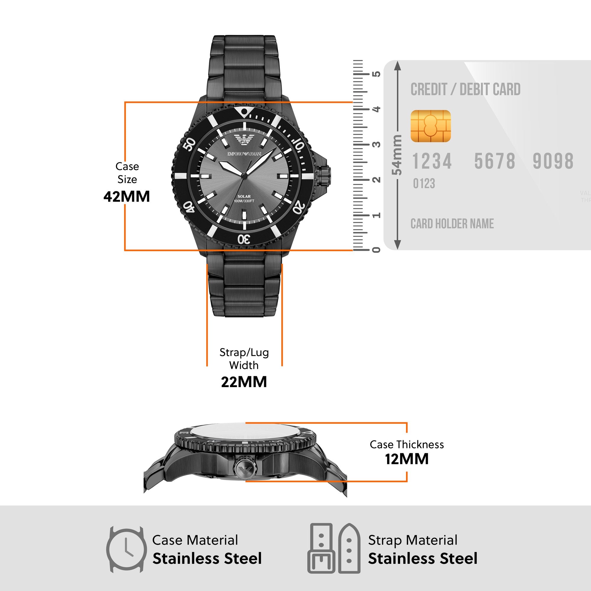 Emporio Armani men's watch, gray dial (view 8)