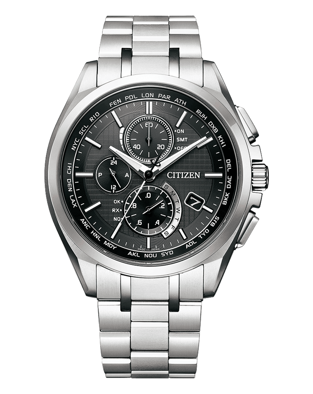 Citizen Attesa Radio Controlled Eco-Drive Titanium Watch AT8040-57E