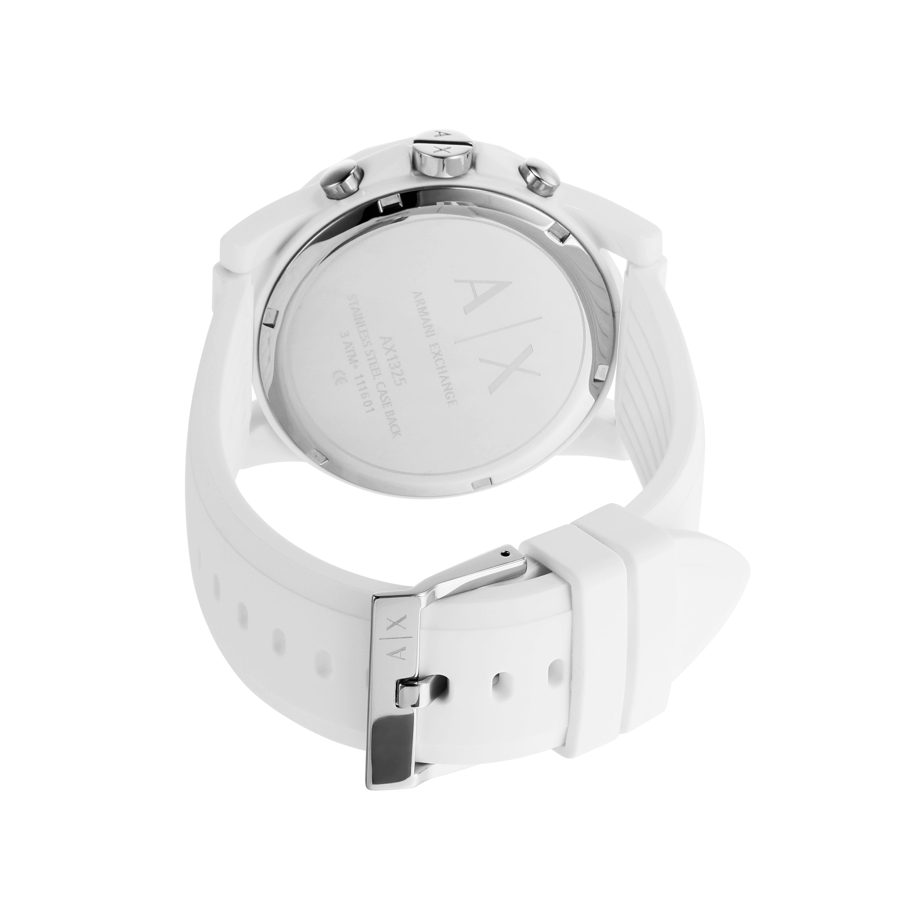Armani AX1325 Luxe Chronograph White Rubber band AX1325