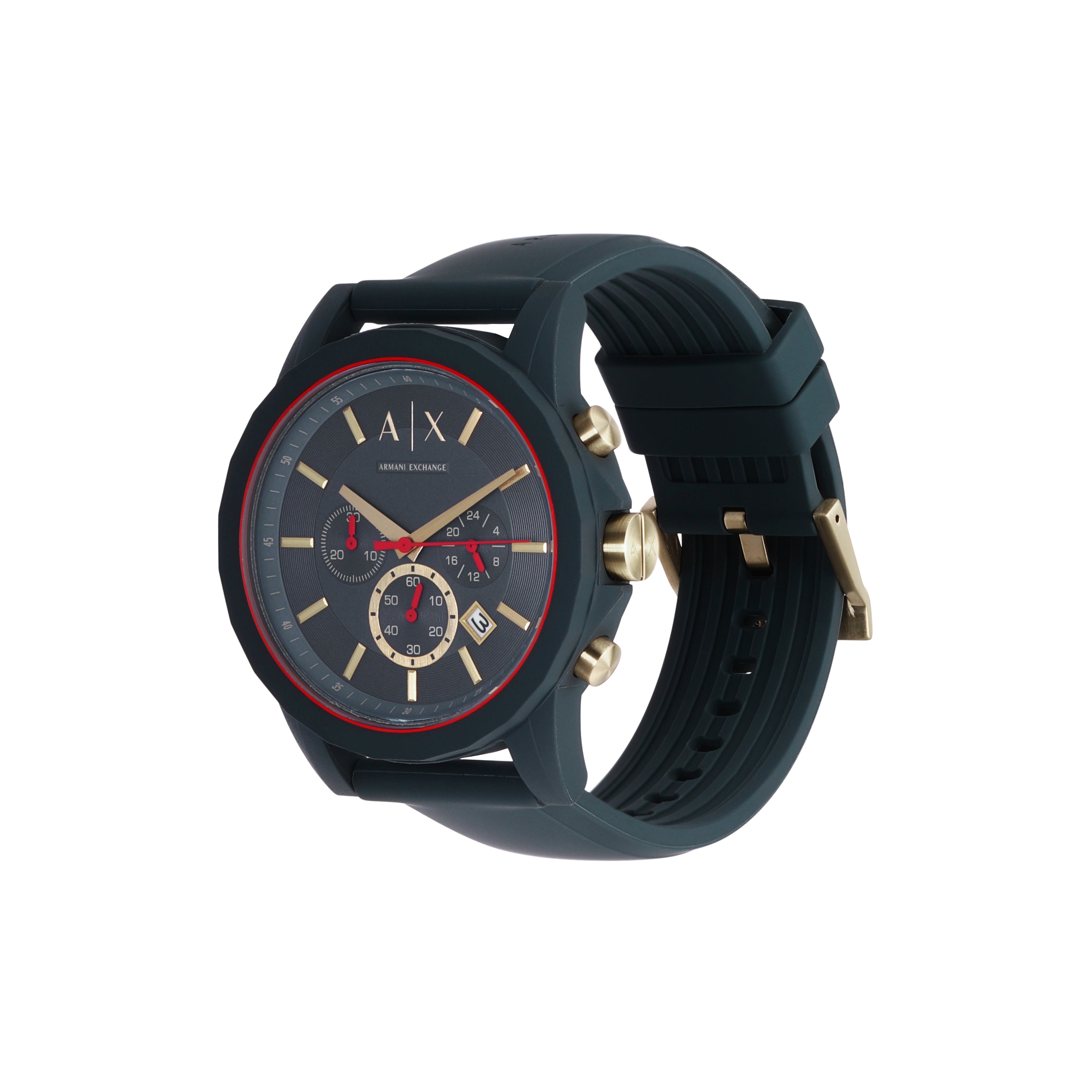 Armani Exchange Blue Silicone Chronograph Watch AX1335