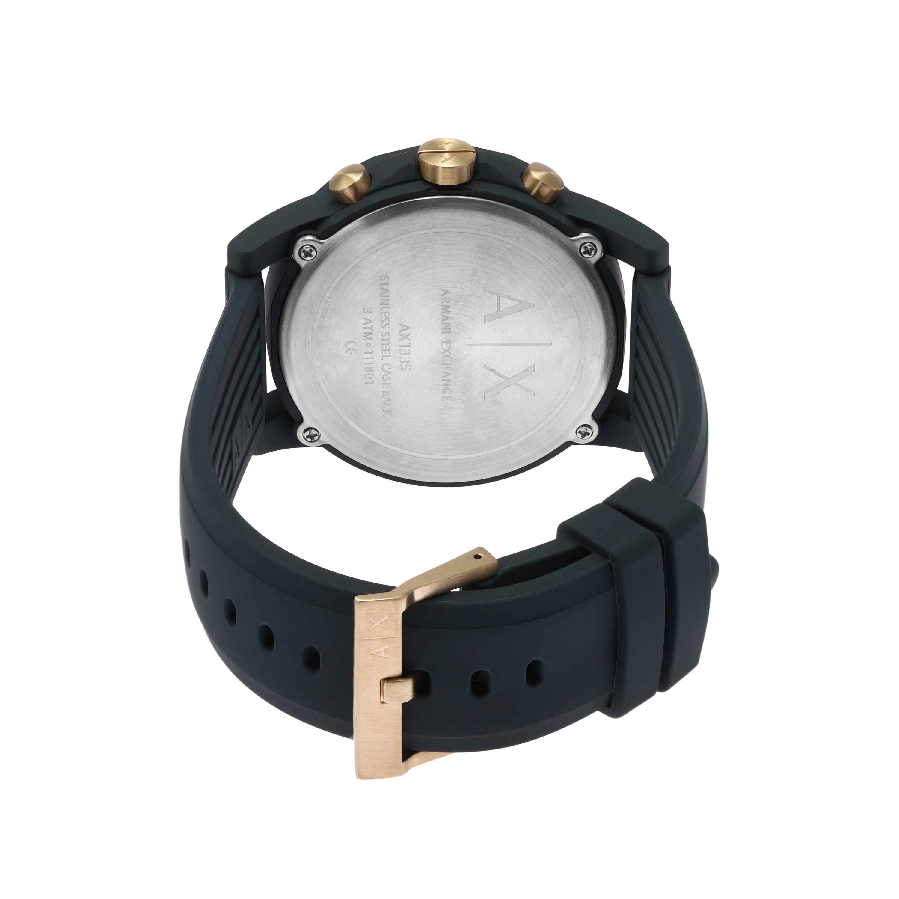 Armani Exchange Blue Silicone Chronograph Watch AX1335