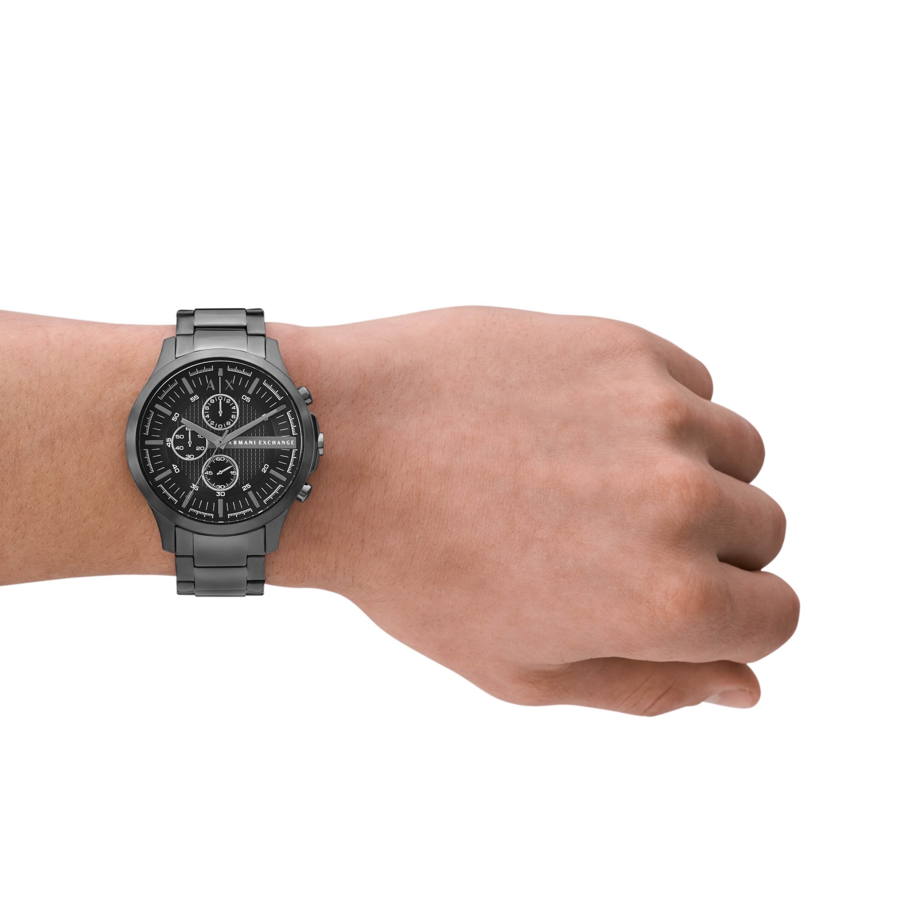 Armani Exchange Chronograph Gunmetal Stainless Steel Watch AX2454