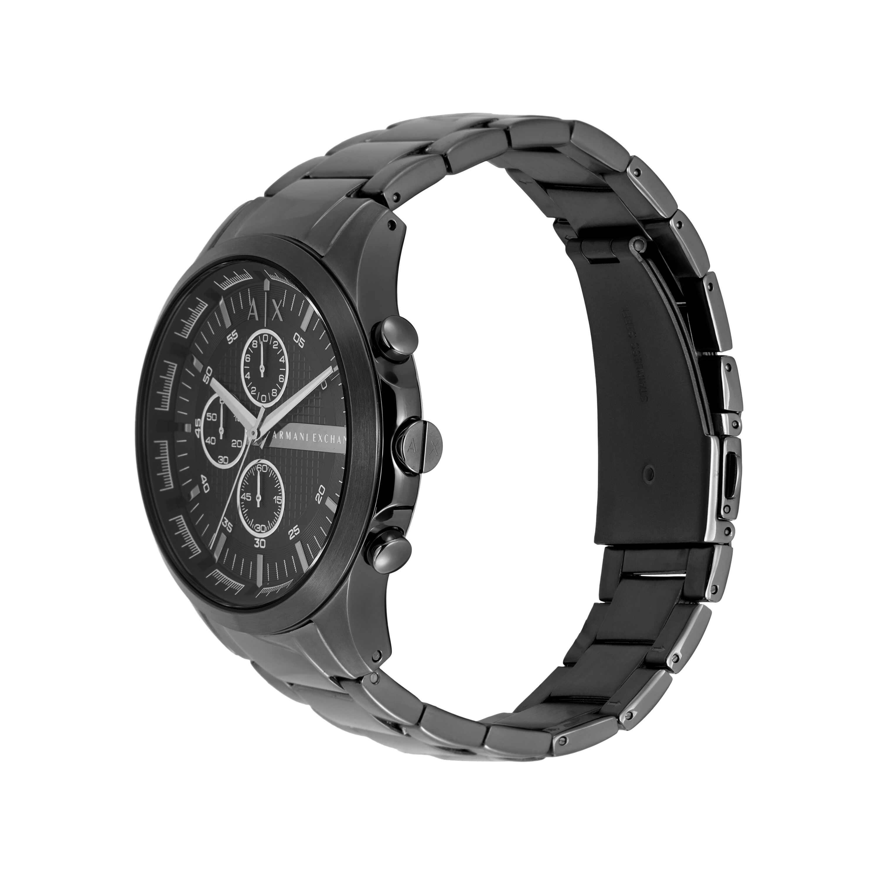 Armani Exchange Chronograph Gunmetal Stainless Steel Watch AX2454