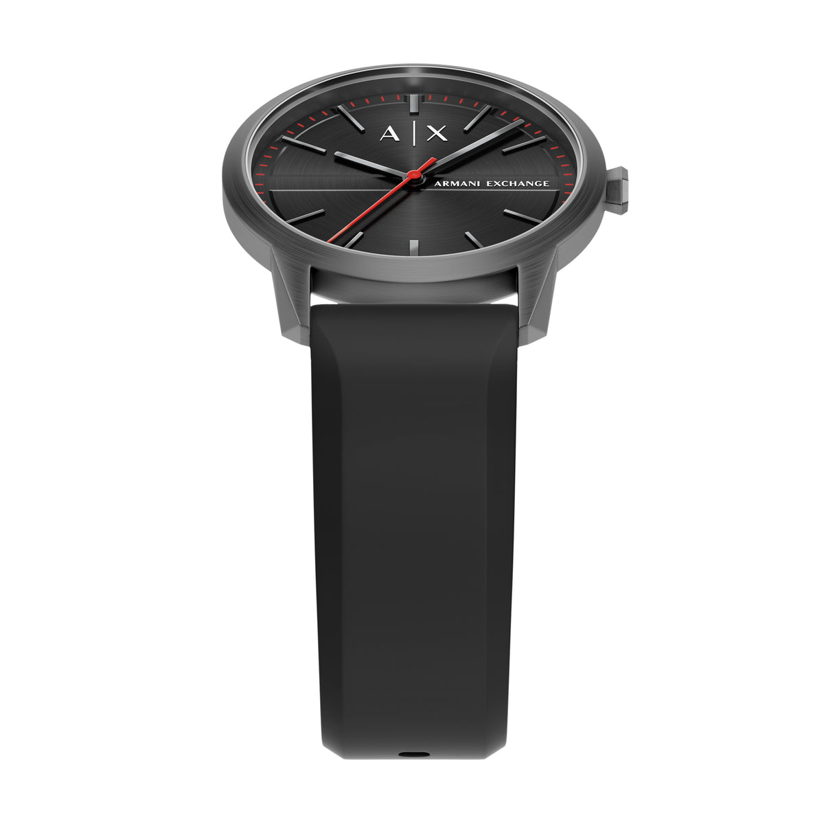 Armani Exchange Black Silicone AX2655 side view