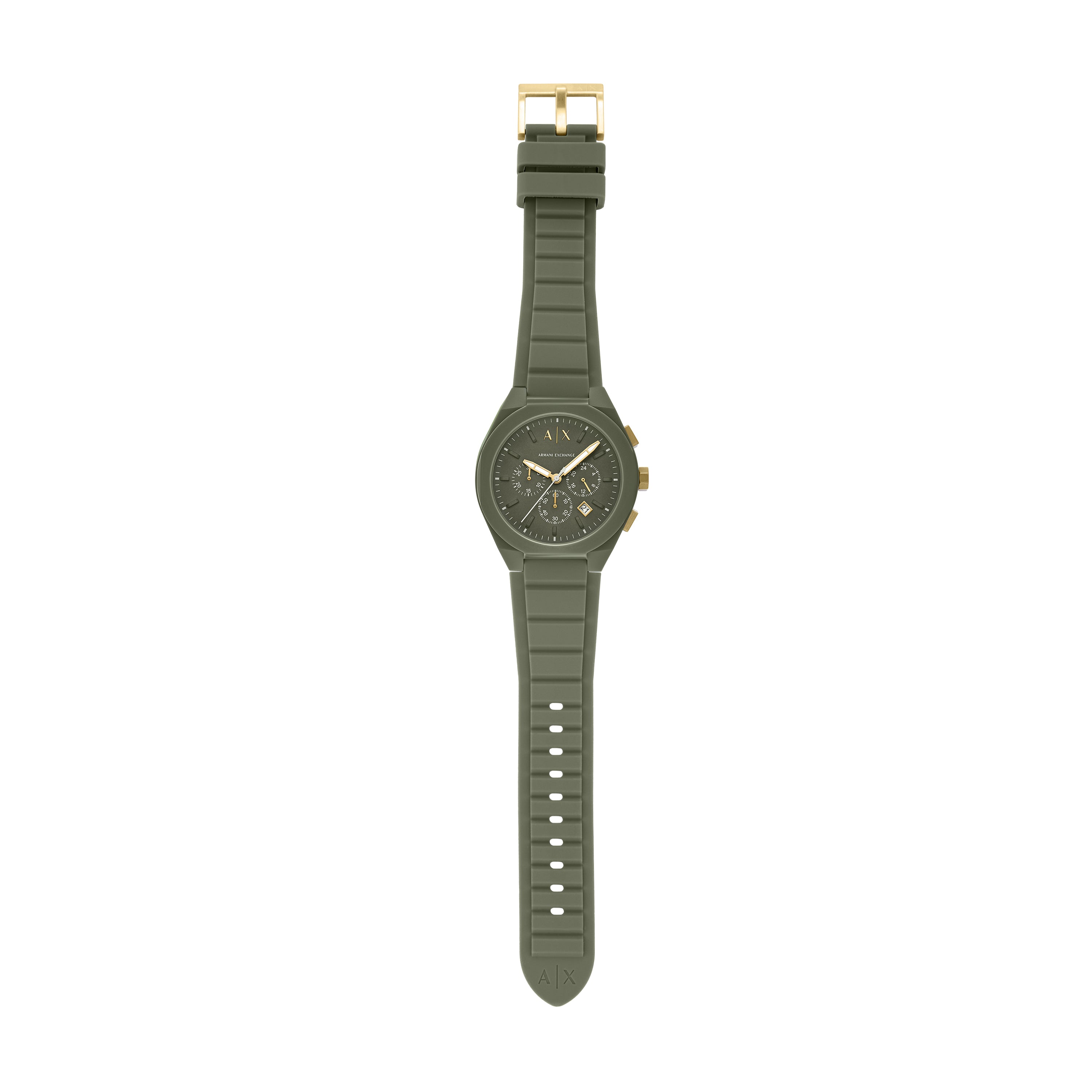 Armani Exchange Sync Chronograph Green Silicone Watch AX4169