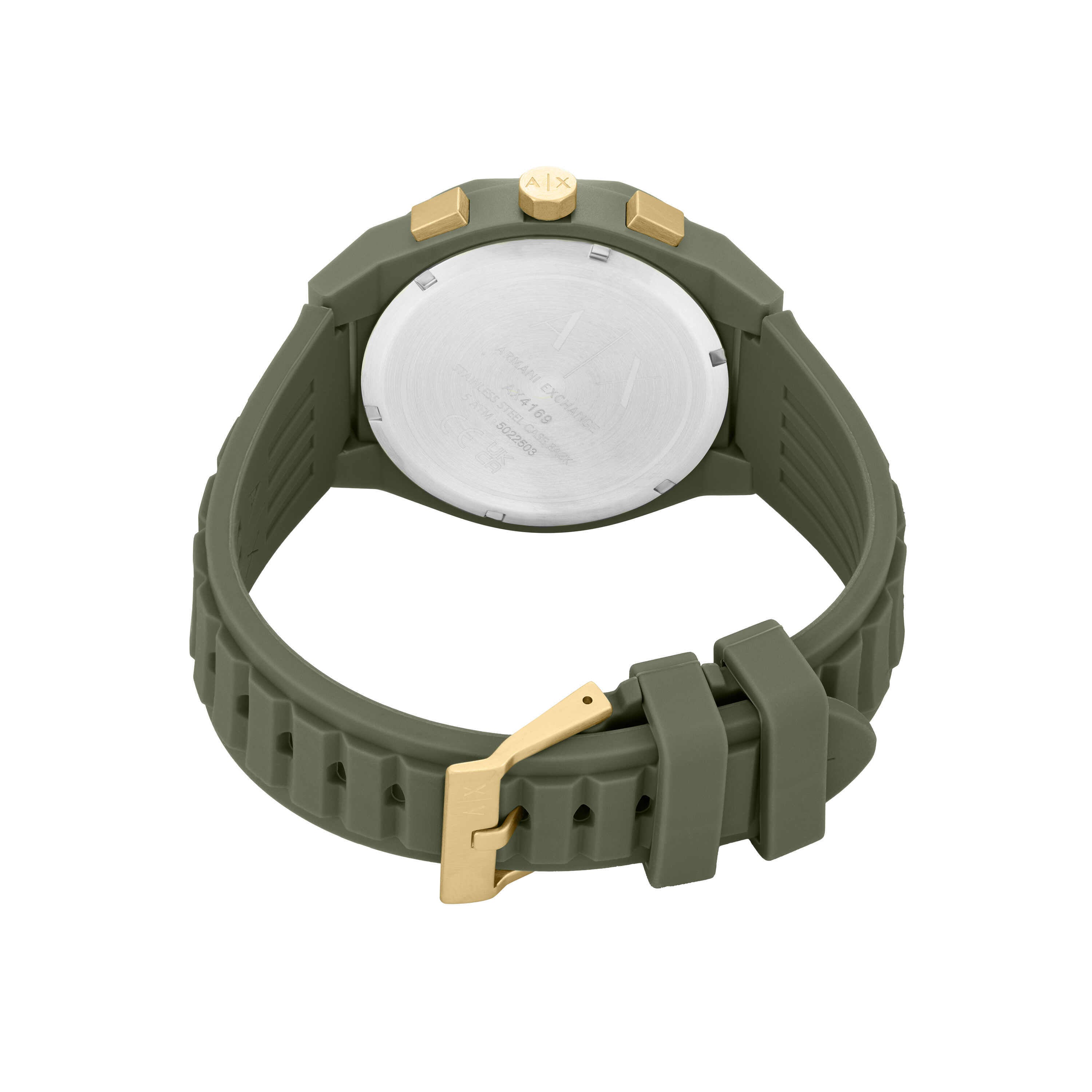 Armani Exchange Sync Chronograph Green Silicone Watch AX4169