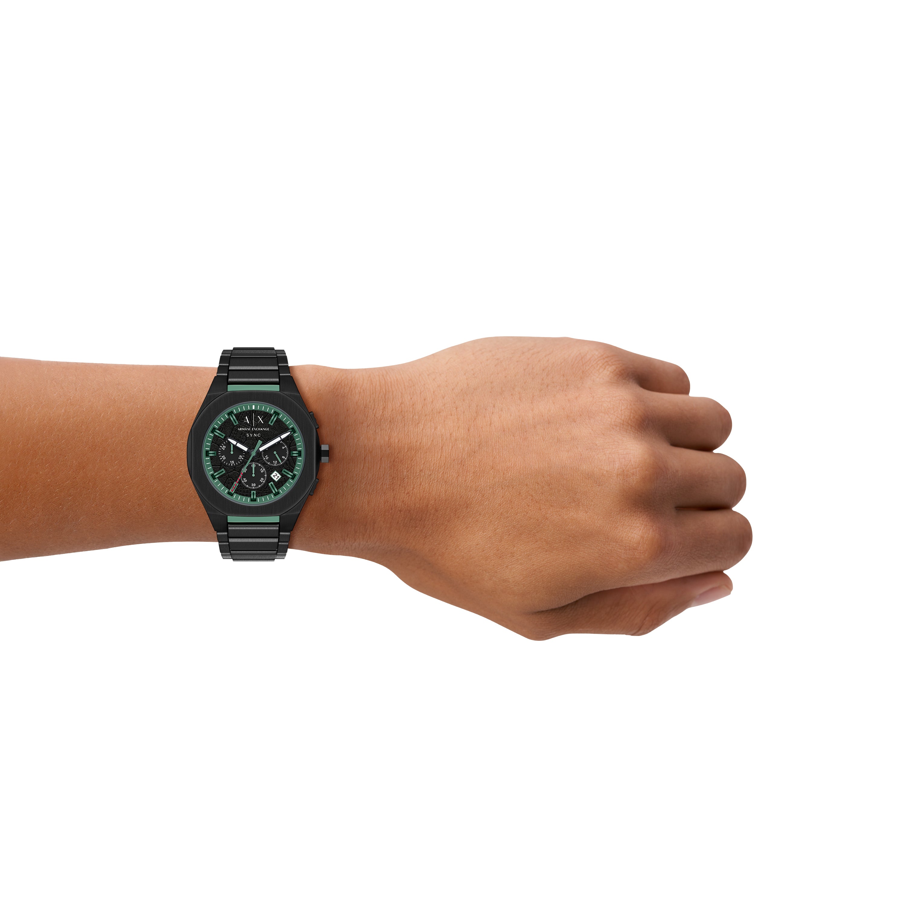 Armani Exchange Sync NYC Chronograph Black Stainless Steel Watch AX4294