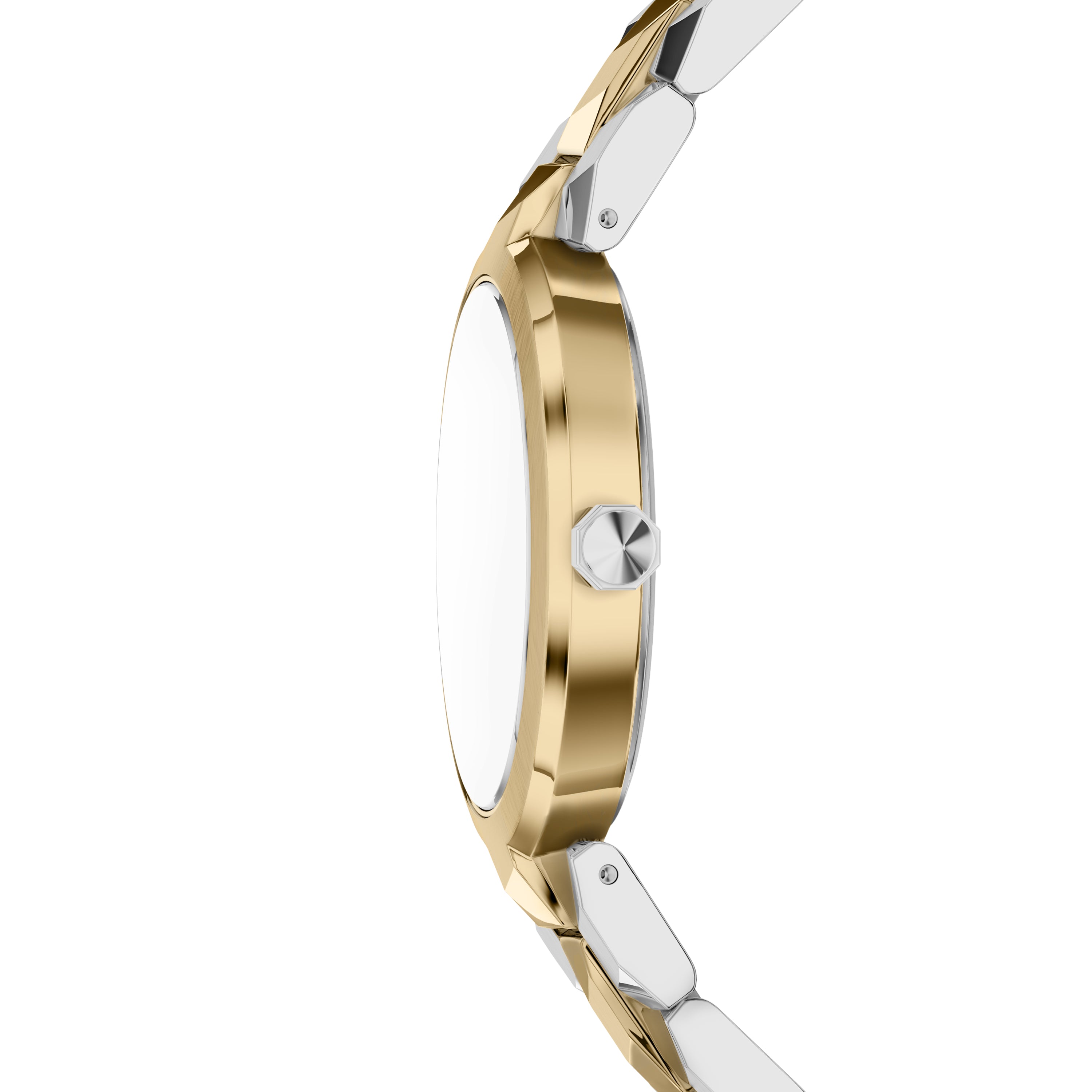 Armani Exchange Two-Toned 27mm Gold Silver Dial Watch Women's AX4406