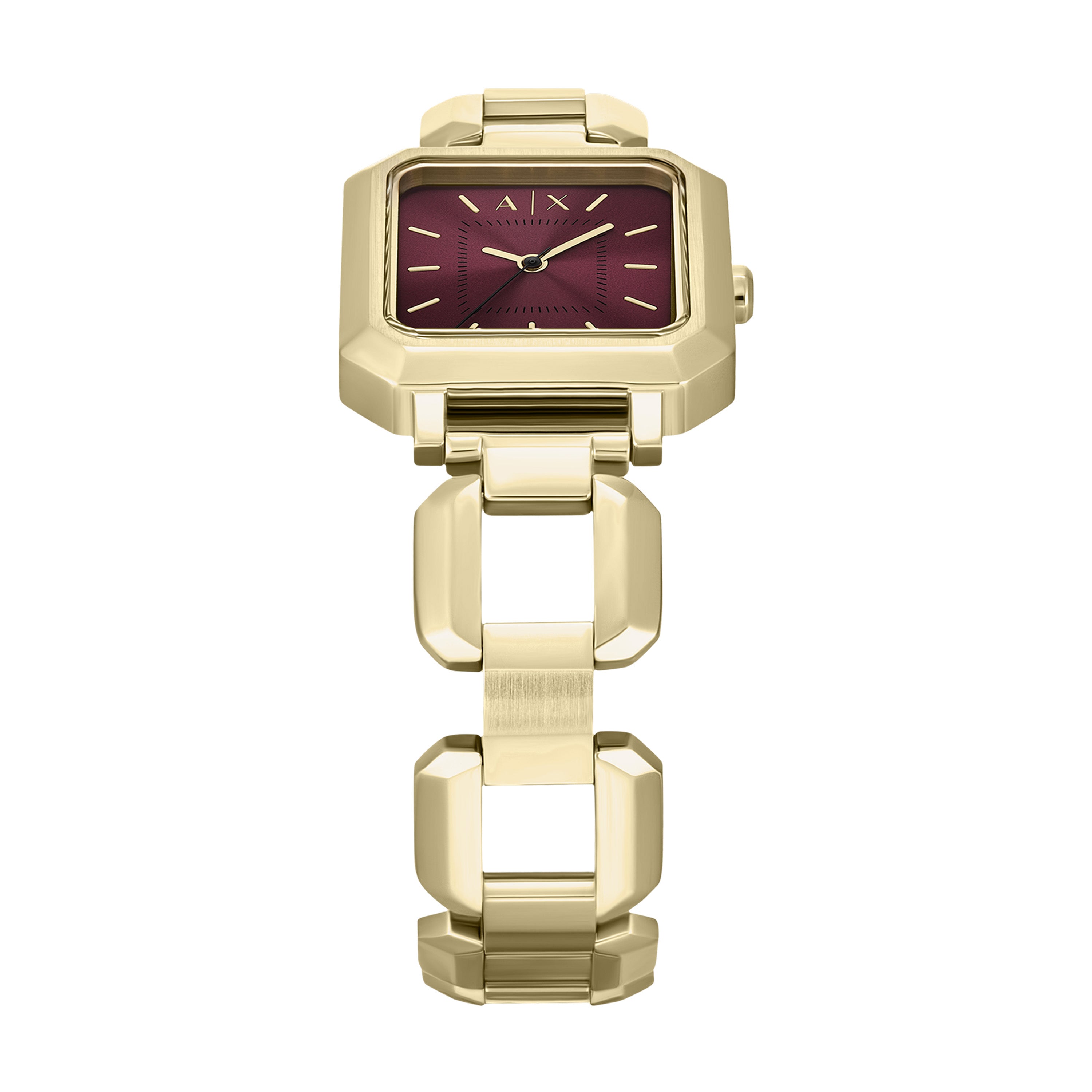 Armani Exchange Red Dial Stainless Steel Watch AX5734