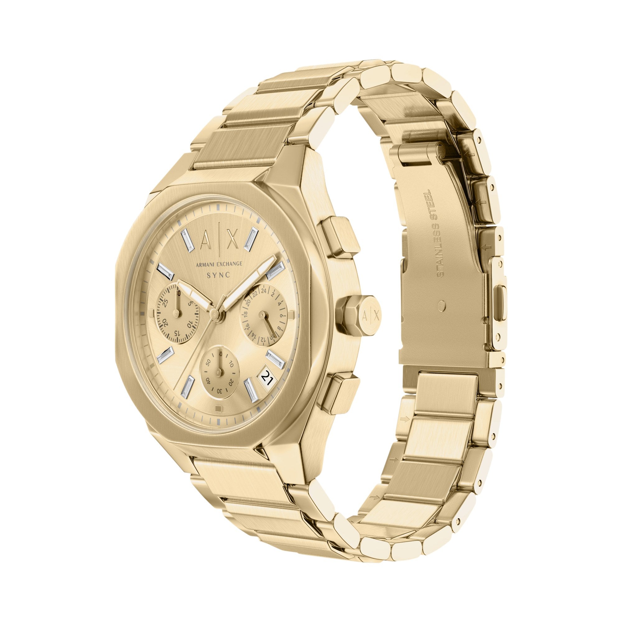 Armani Exchange women's watch, gold dial (view 3)