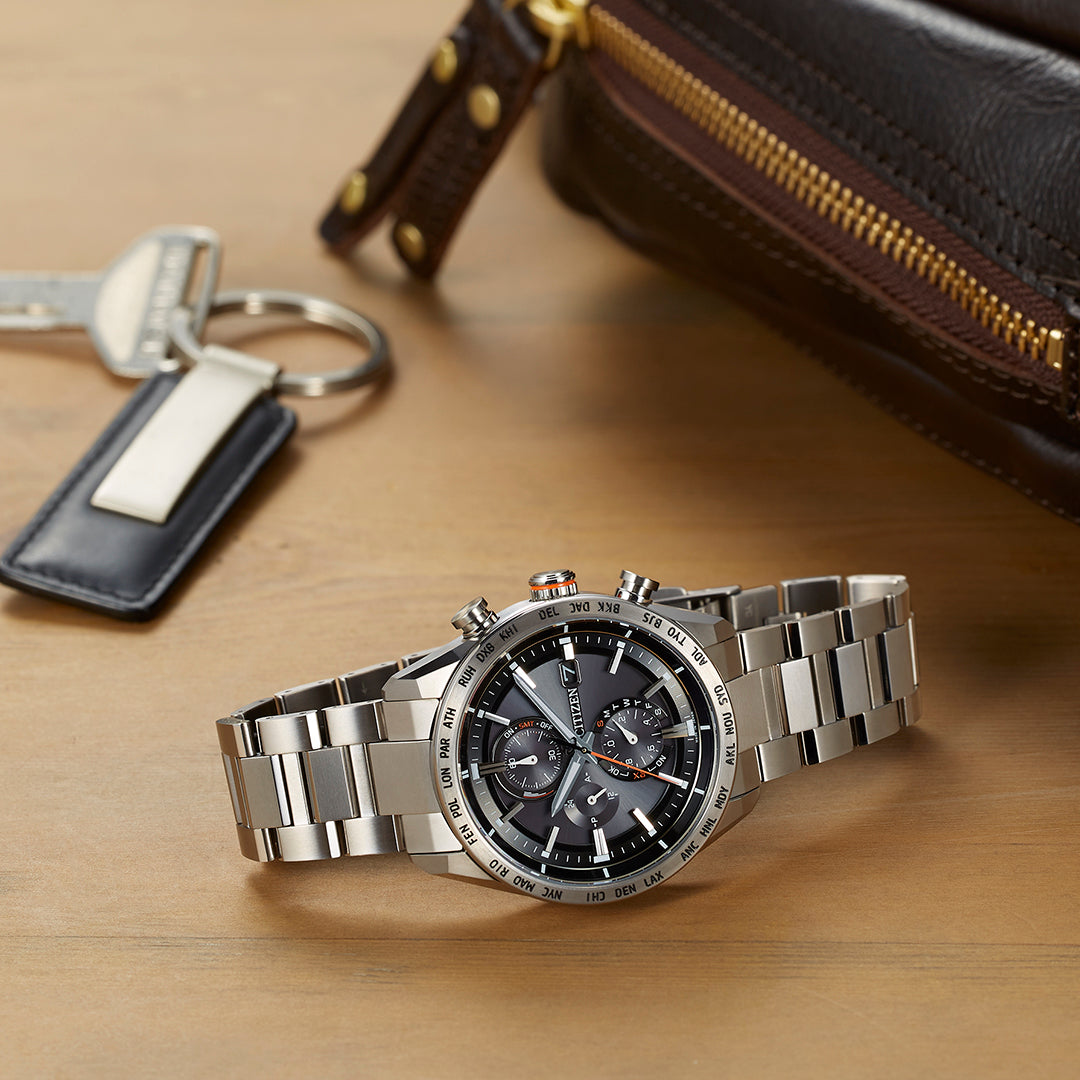Citizen Attesa Radio Controlled Eco-Drive Titanium Watch AT8181-63E