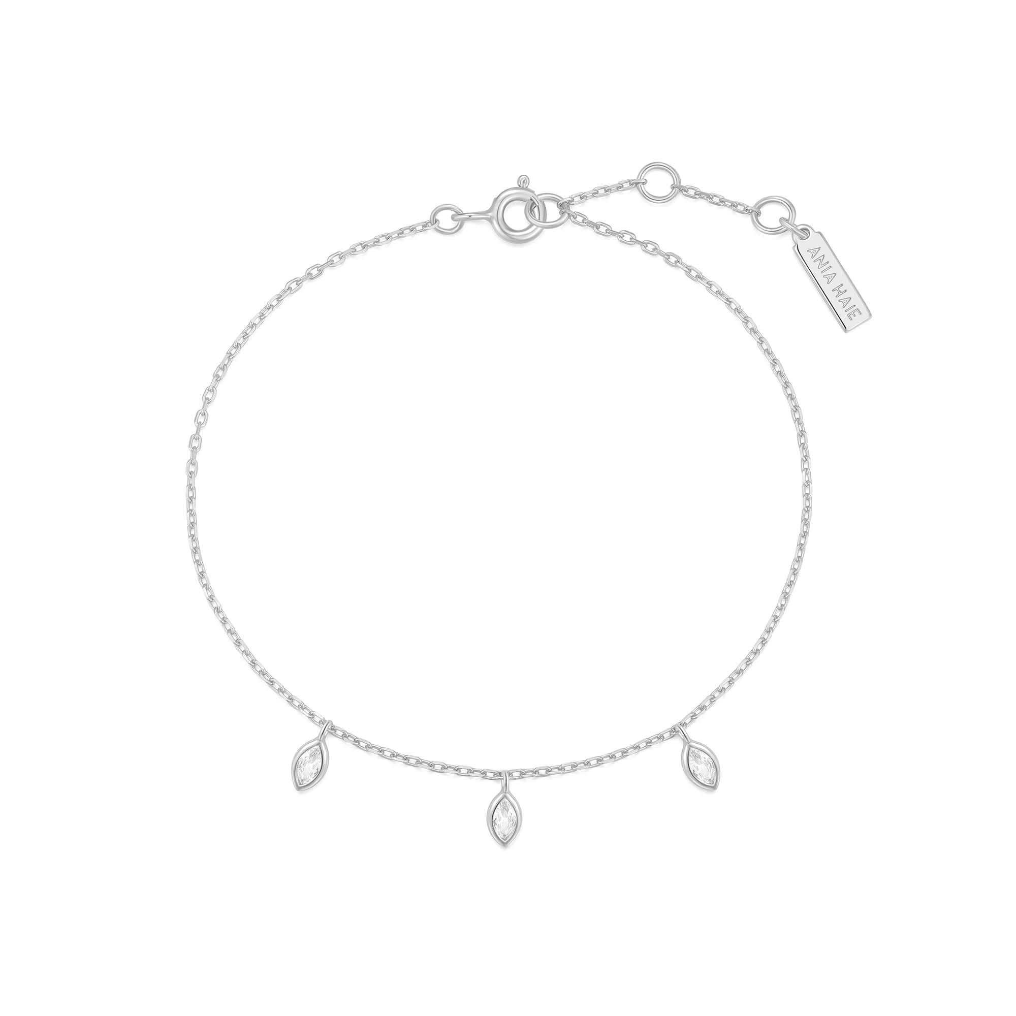 Silver Triple Station Bracelet for Women Elegant Timeless Design